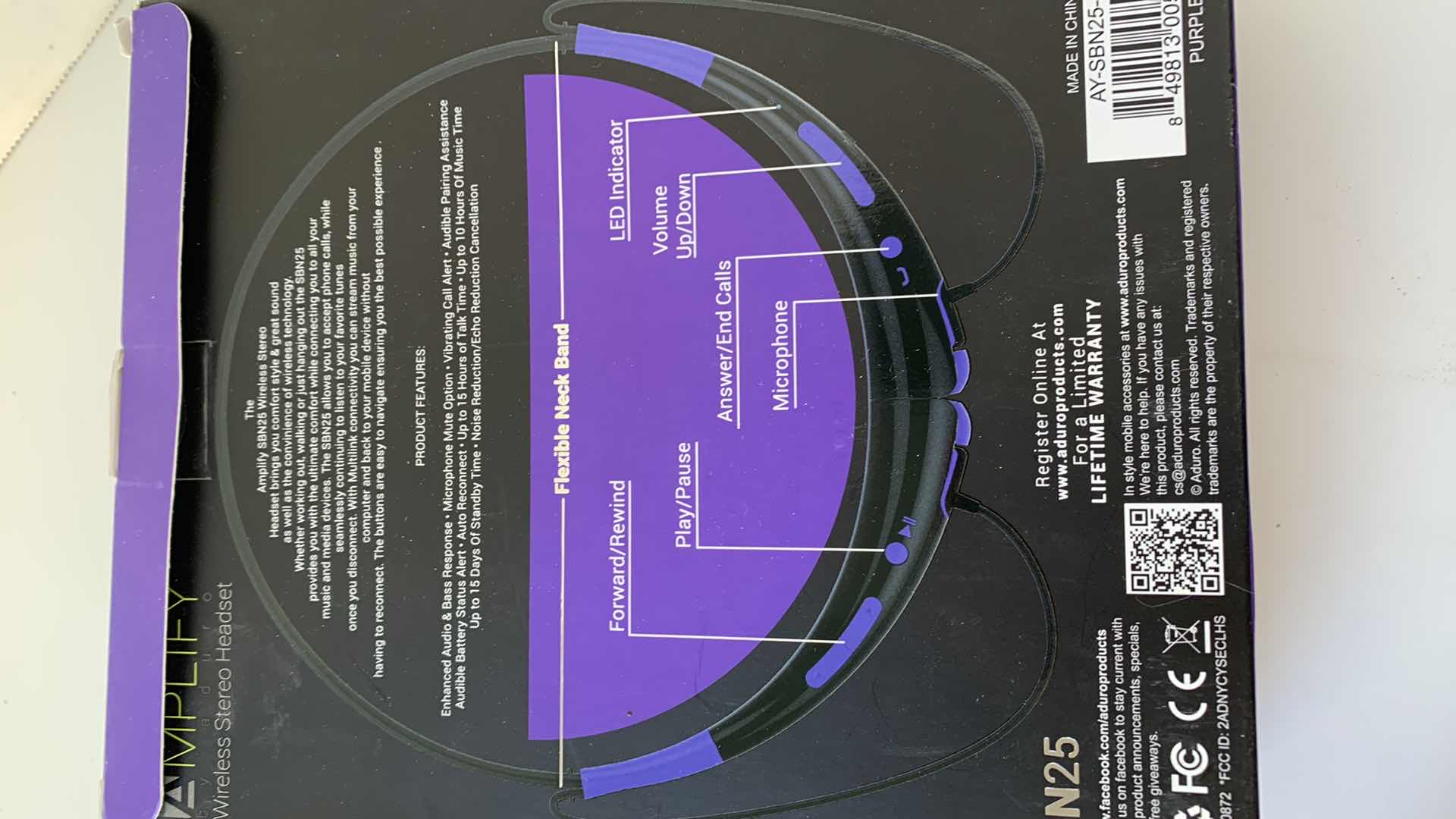 Photo 1 of ADURO AMPLIFY SBN25 WIRELESS STEREO HEADSET