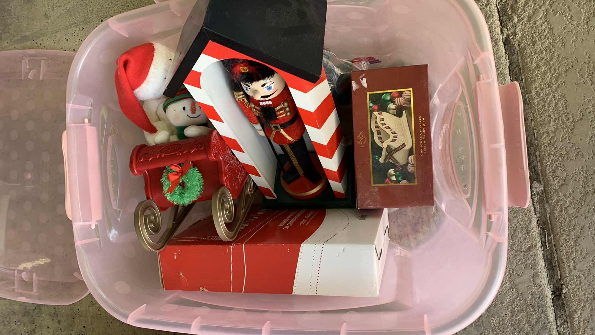 Photo 1 of 2 TOTES FULL OF CHRISTMAS DECORATIONS