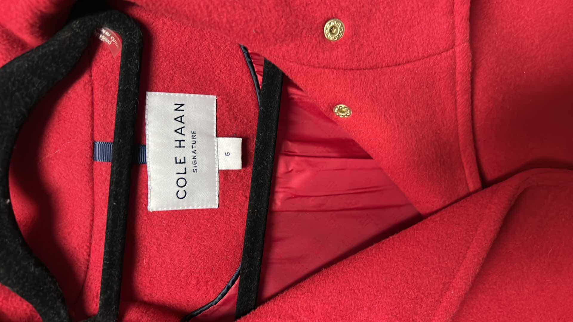 Photo 1 of COLE HASN RED COAT