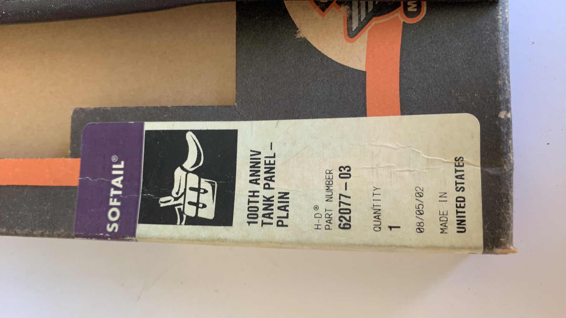 Photo 1 of 2003 HARLEY DAVIDSON 100TH ANNIVERSARY TANK PANEL PLAIN SOFTAIL