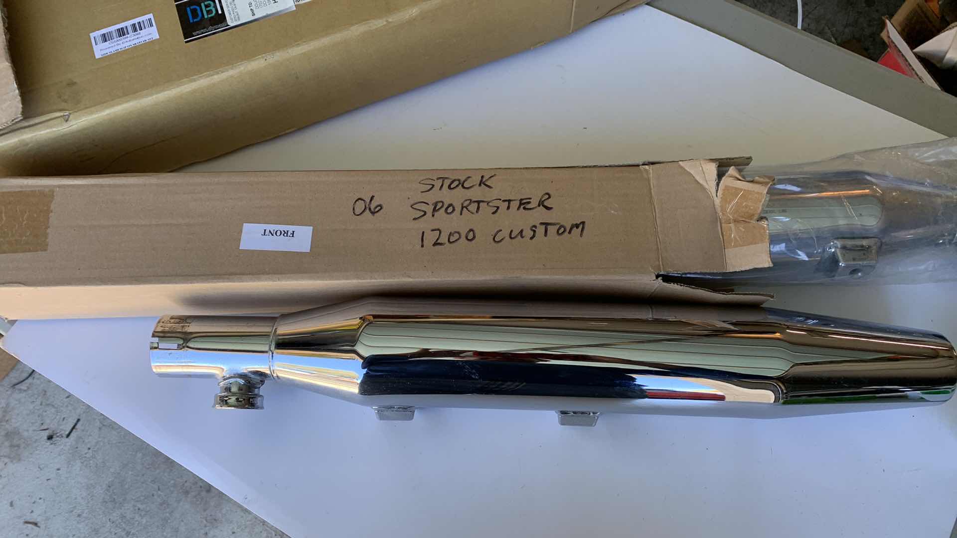 Photo 1 of HARLEY DAVIDSON STOCK 2006 SPORTSTER 1200 CUSTOM SIDE SPLASH SLIP ON MUFFLER SET