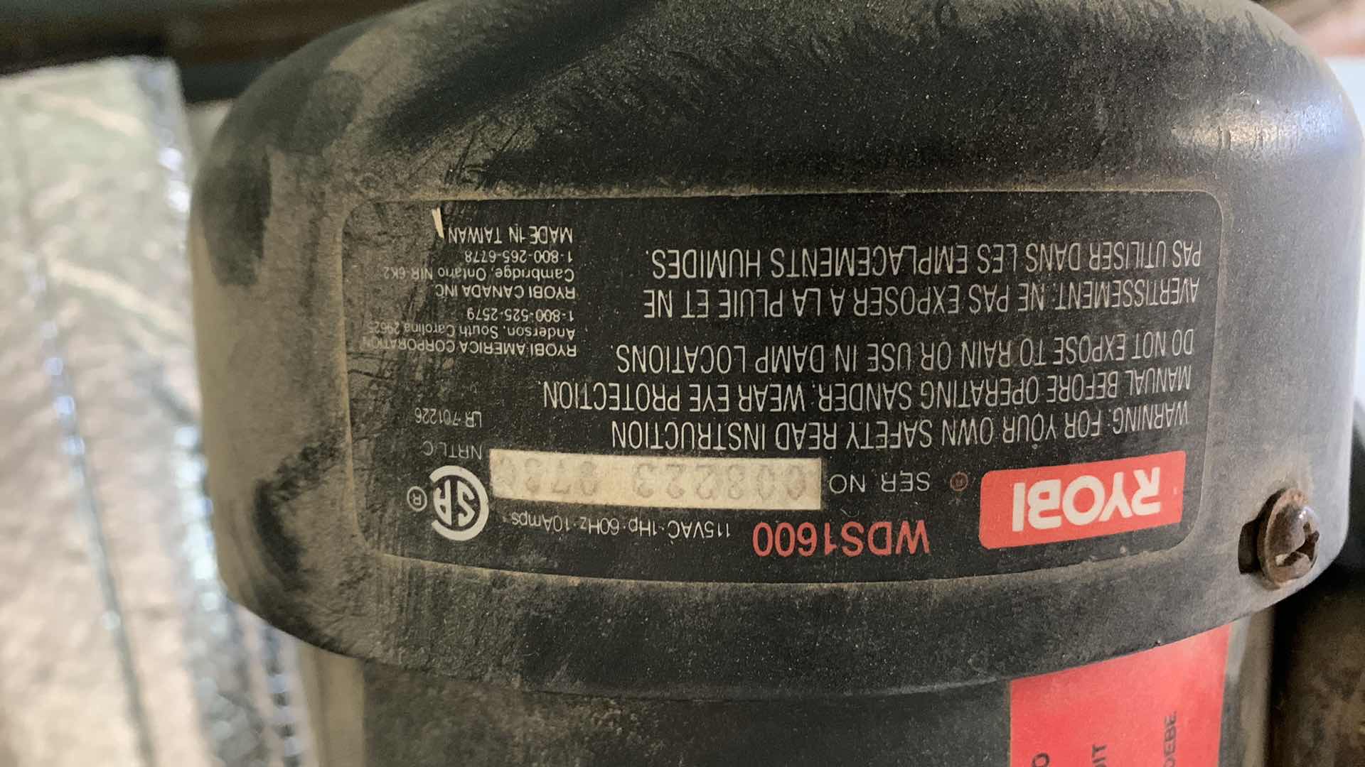 Photo 1 of RYOBI WDS1600 DRUM SANDER