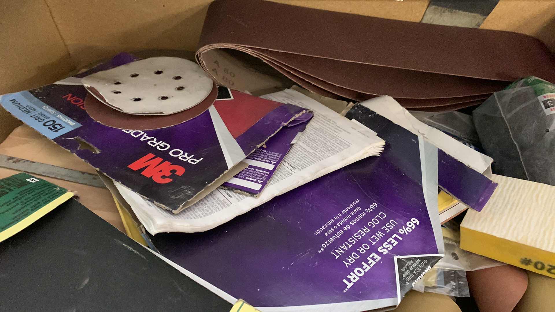 Photo 1 of CABINET FULL OF DIFFERENT TYPES OF SANDPAPER