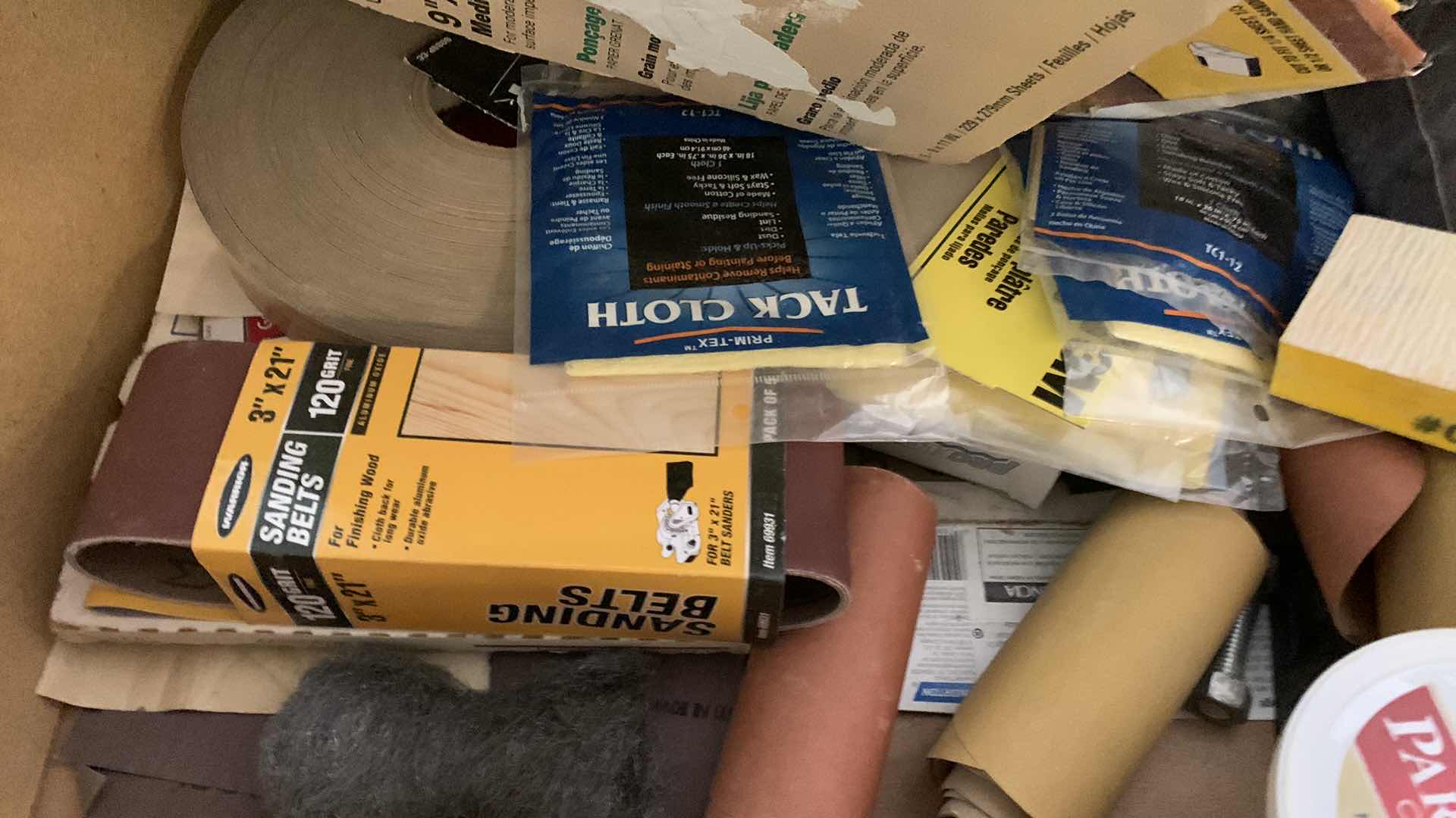 Photo 1 of CABINET FULL OF DIFFERENT TYPES OF SANDPAPER