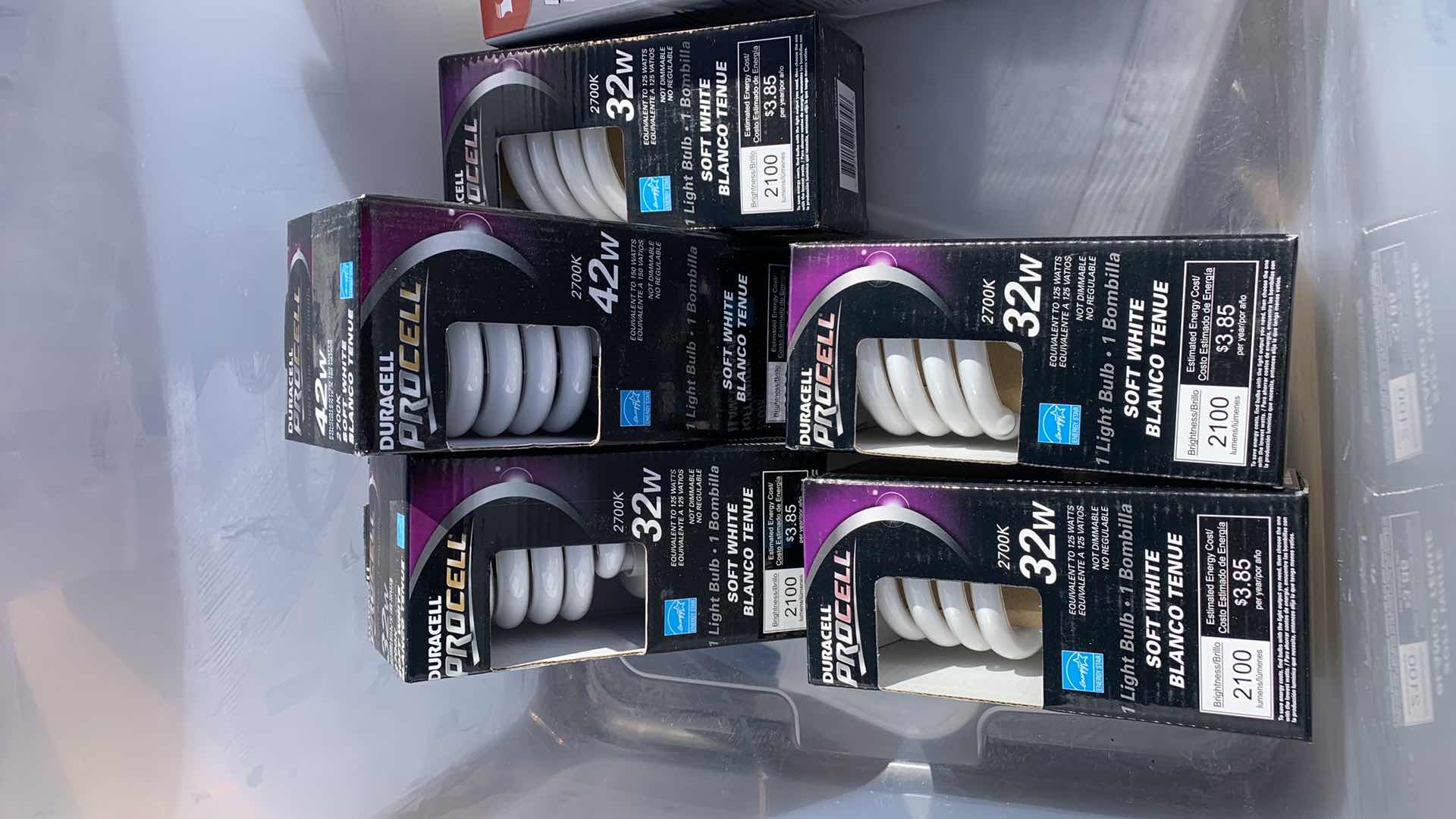 Photo 1 of ASSORTED ENERGY SAVER LIGHT BULBS