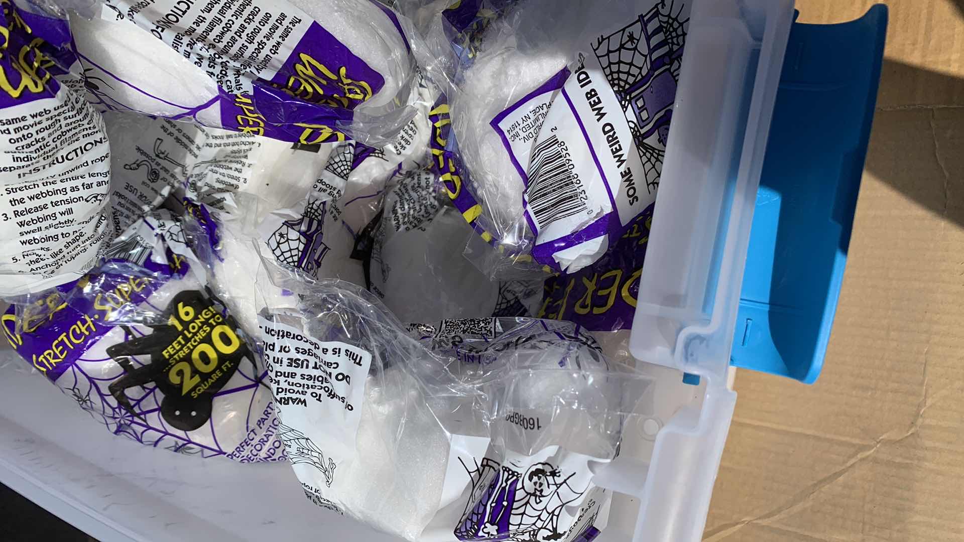 Photo 1 of CONTAINER OF SPIDER WEBS