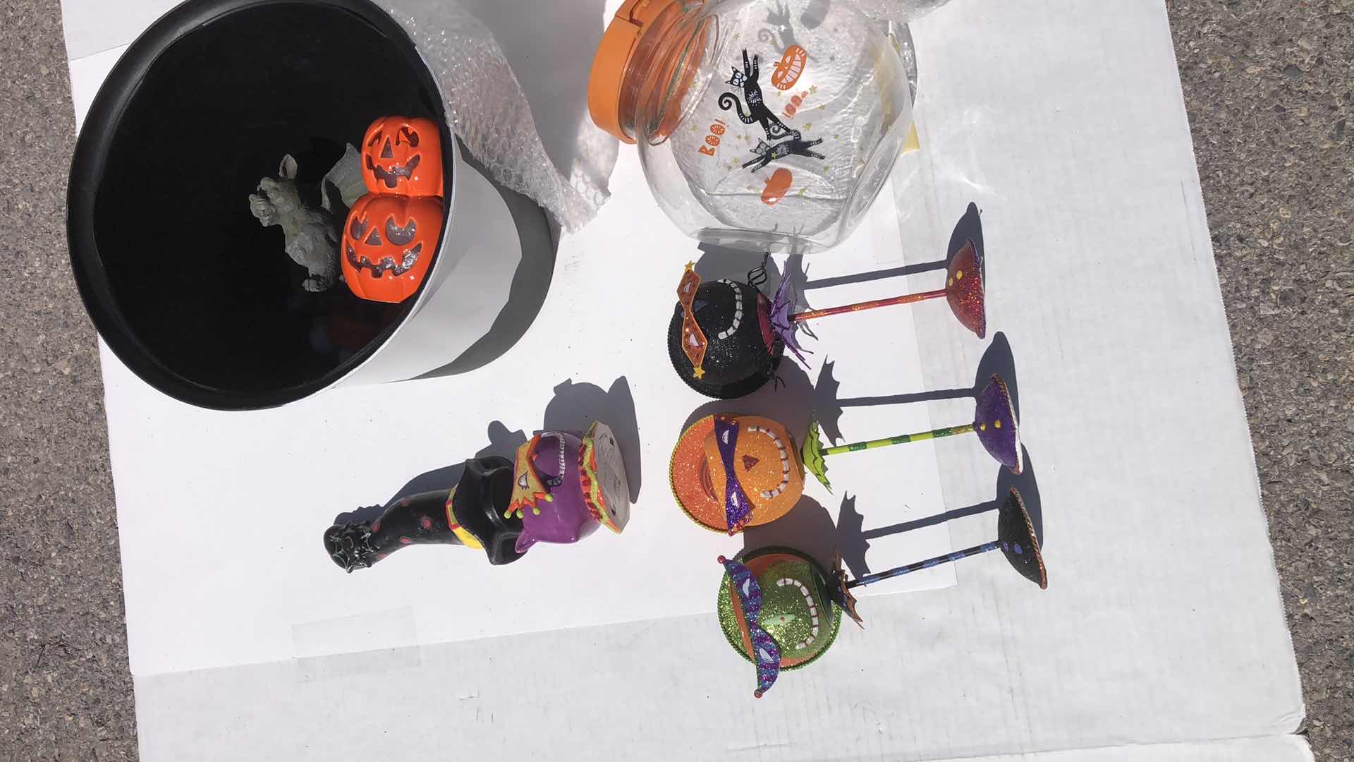 Photo 1 of CONTAINER OF HALLOWEEN DECORATIONS