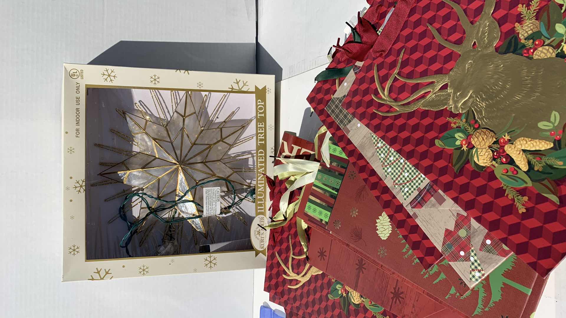 Photo 1 of CHRISTMAS DECORATIONS AND GIFT BAGS