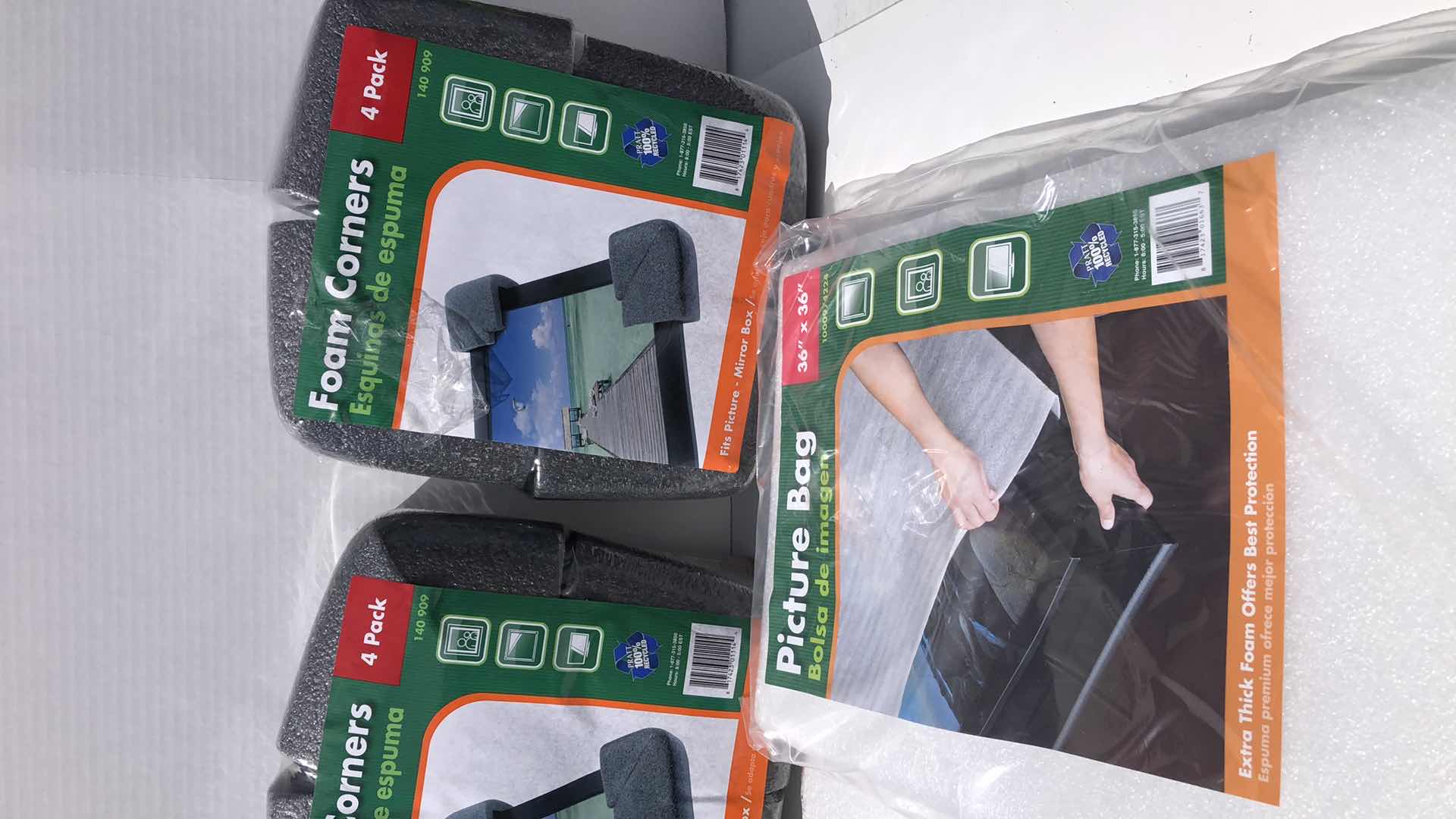 Photo 1 of FOAM CORNERS AND PICTURE BAGS