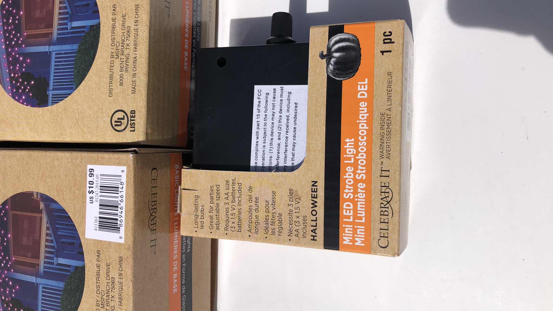 Photo 1 of 5 HALLOWEEN 100 CT ORANGE ICICLE LIGHTS AND MINI STROBE LIGHT