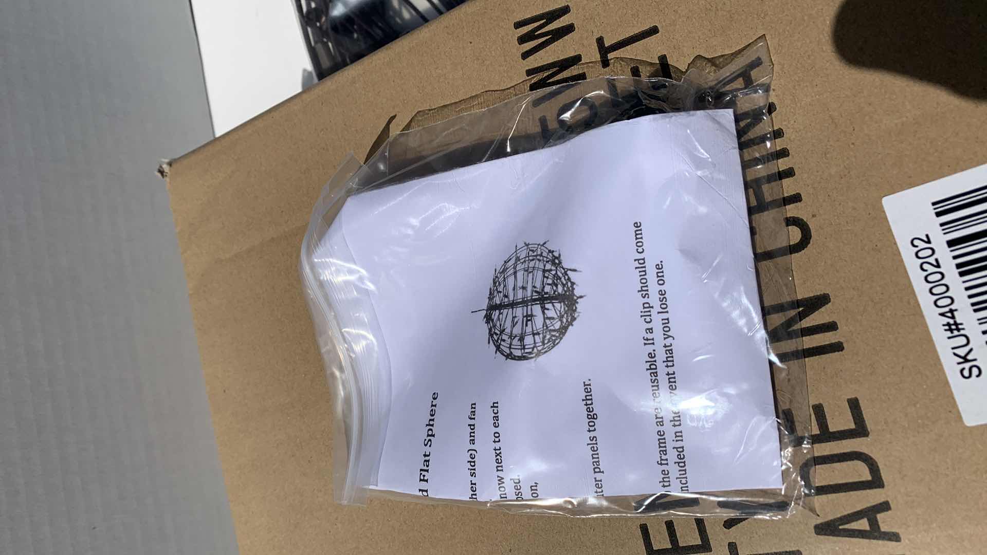 Photo 1 of 2 15” AND 2 18” PRE LIT FOLD FLAT SPHERE LIGHTS