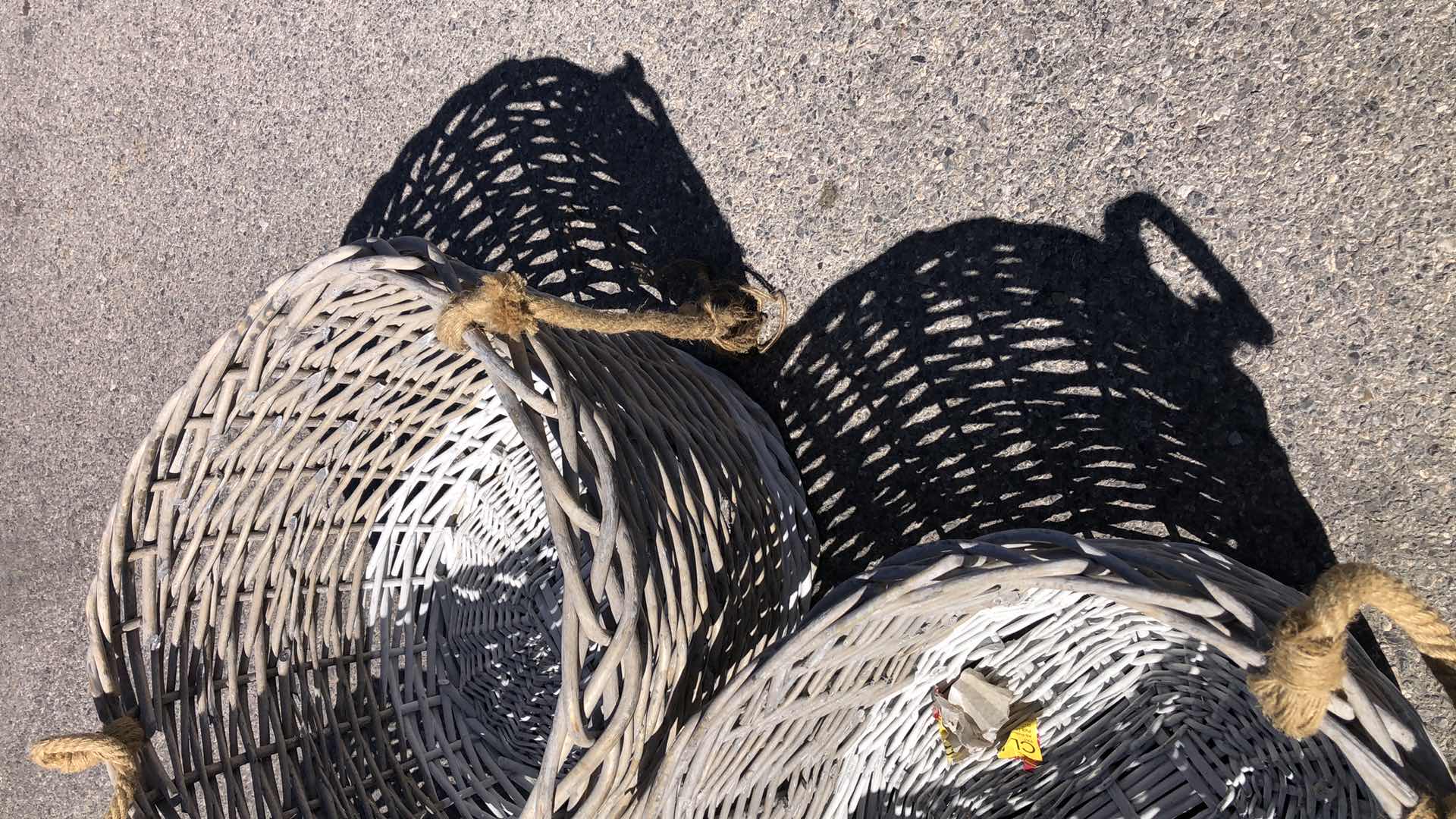 Photo 1 of 3 LARGE WICKER BASKETS LARGEST 24” X 15”