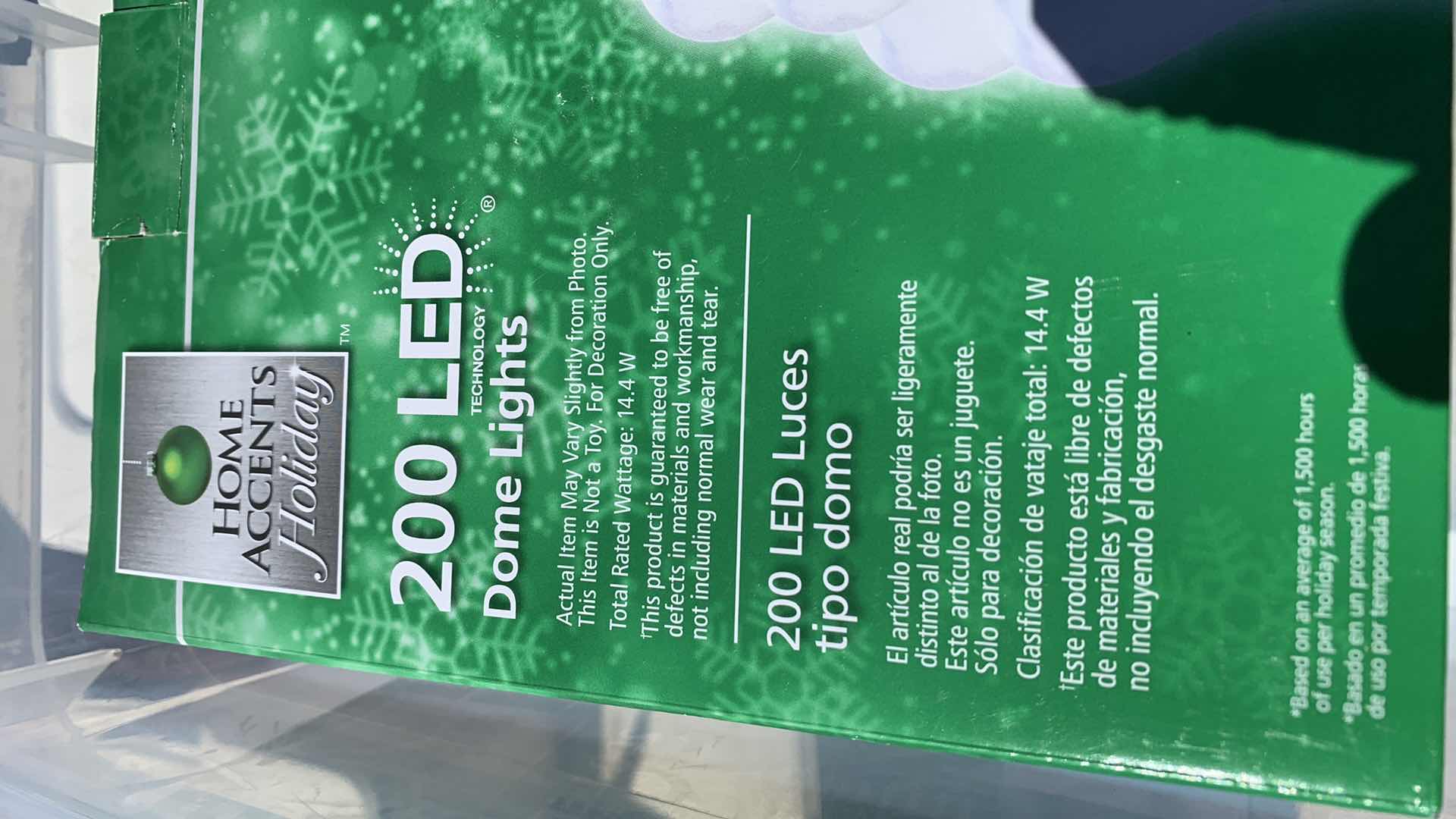 Photo 1 of 3 BOXES OF 200 LED DOME LIGHTS