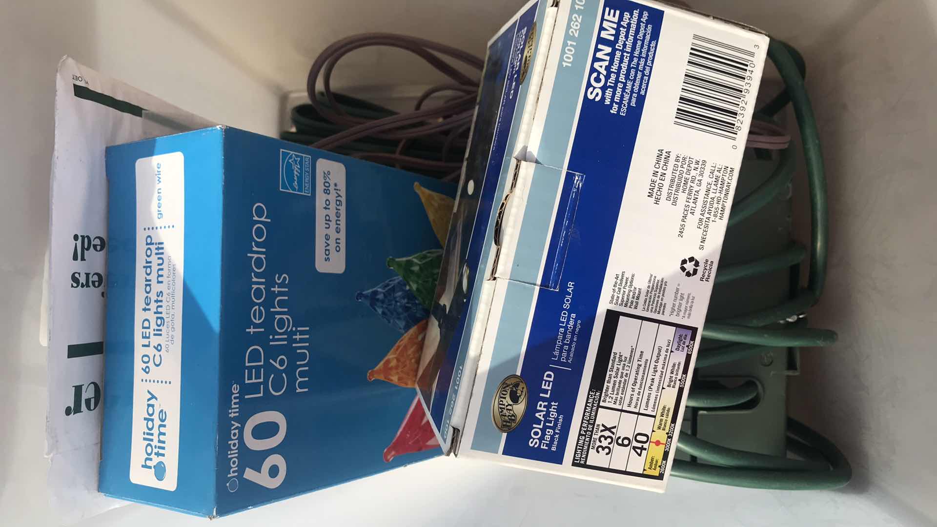 Photo 1 of CHRISTMAS LIGHTS, SOLAR LED FLAG LIGHT,EXTENSION CORDS,