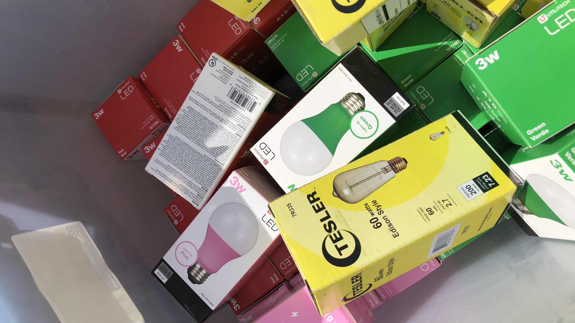 Photo 1 of CONTAINER OF VARIOUS LIGHT BULBS