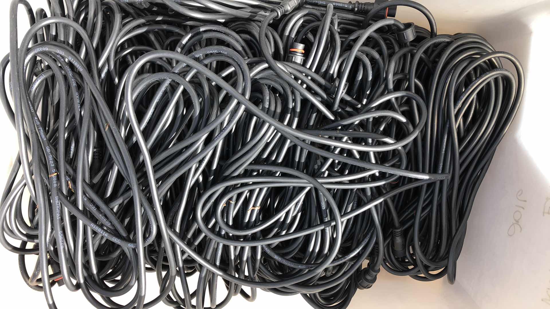 Photo 1 of CONTAINER OF CHRISTMAS WOW LIGHTS RGB CABLES