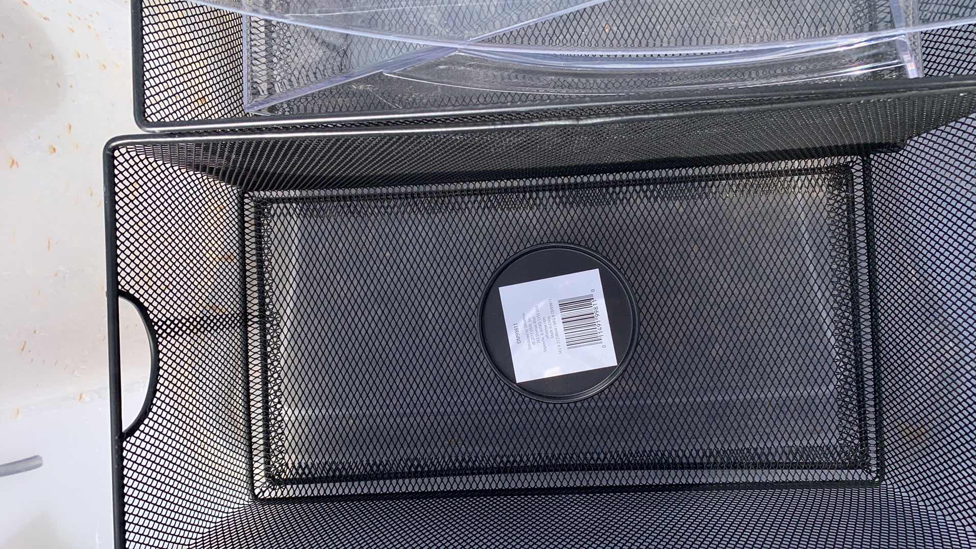 Photo 1 of BLACK WIRE BOXES AND PENCIL CUP, 2RUBBERMAID MAGAZINE FILES