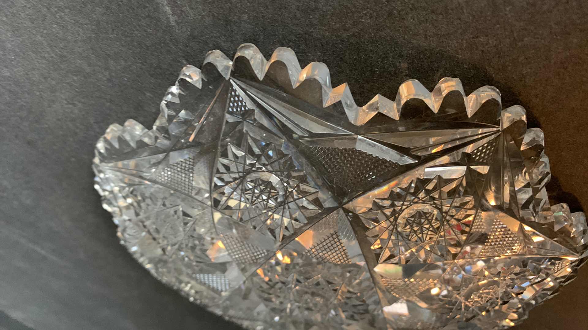 Photo 1 of 2-CRYSTAL SERVING WARE PIECES