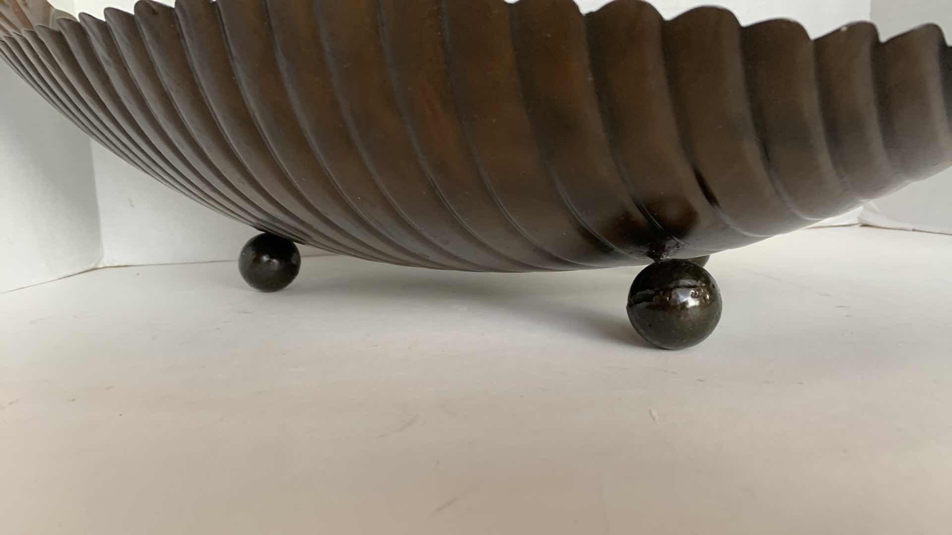 Photo 1 of ALUMINUM PALM FROND BOWL 28” LONG