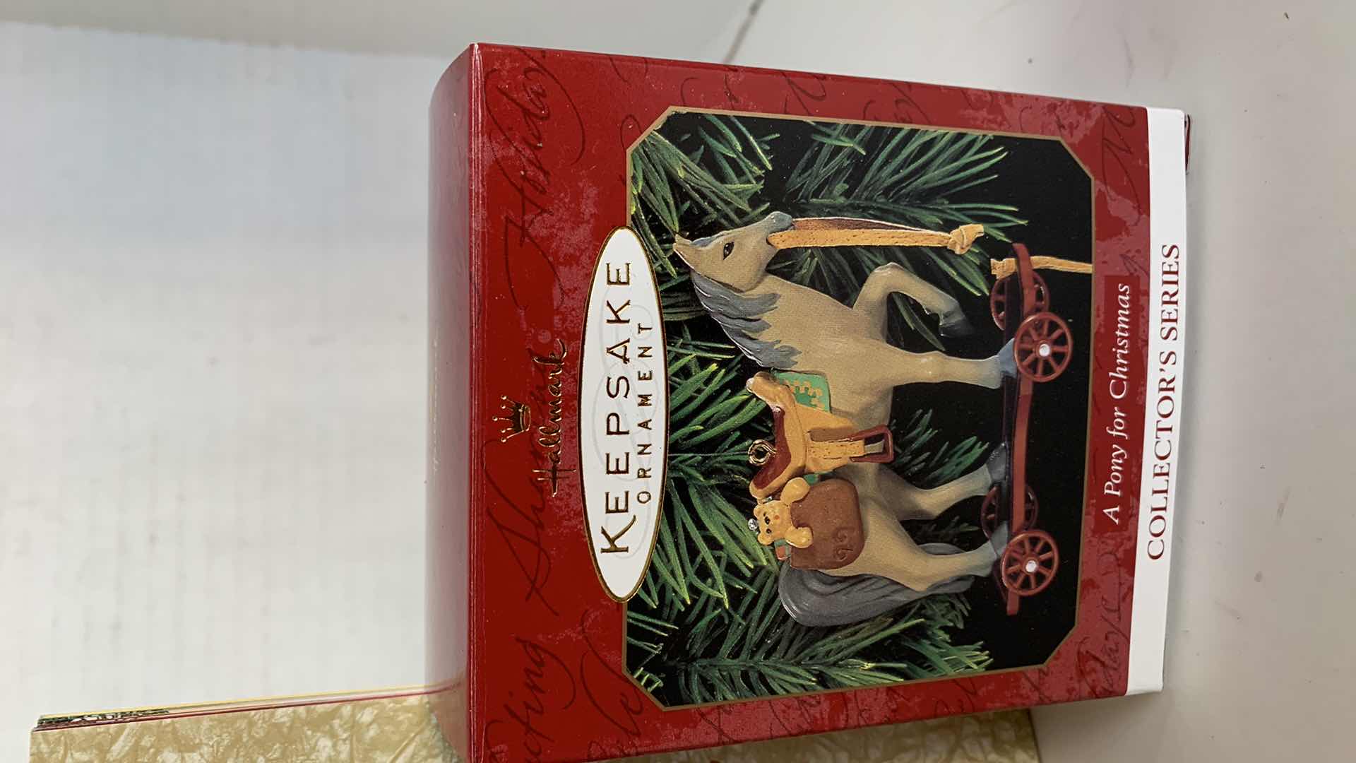 Photo 1 of 2-VINTAGE HALLMARK CHRISTMAS ORNAMENTS AND CATALOG