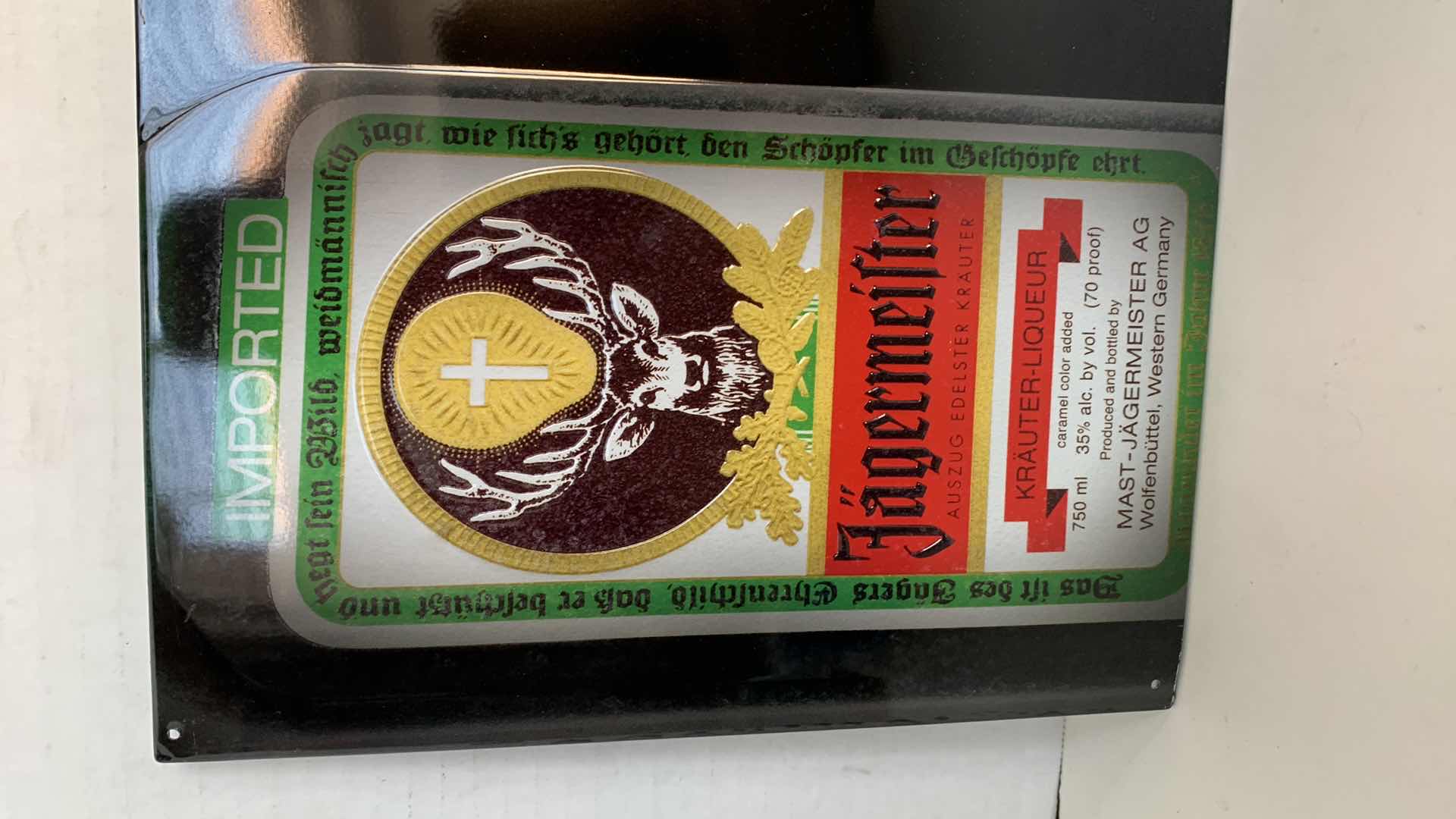 Photo 1 of JAGERMEISTER METAL SIGN 17” X 10”