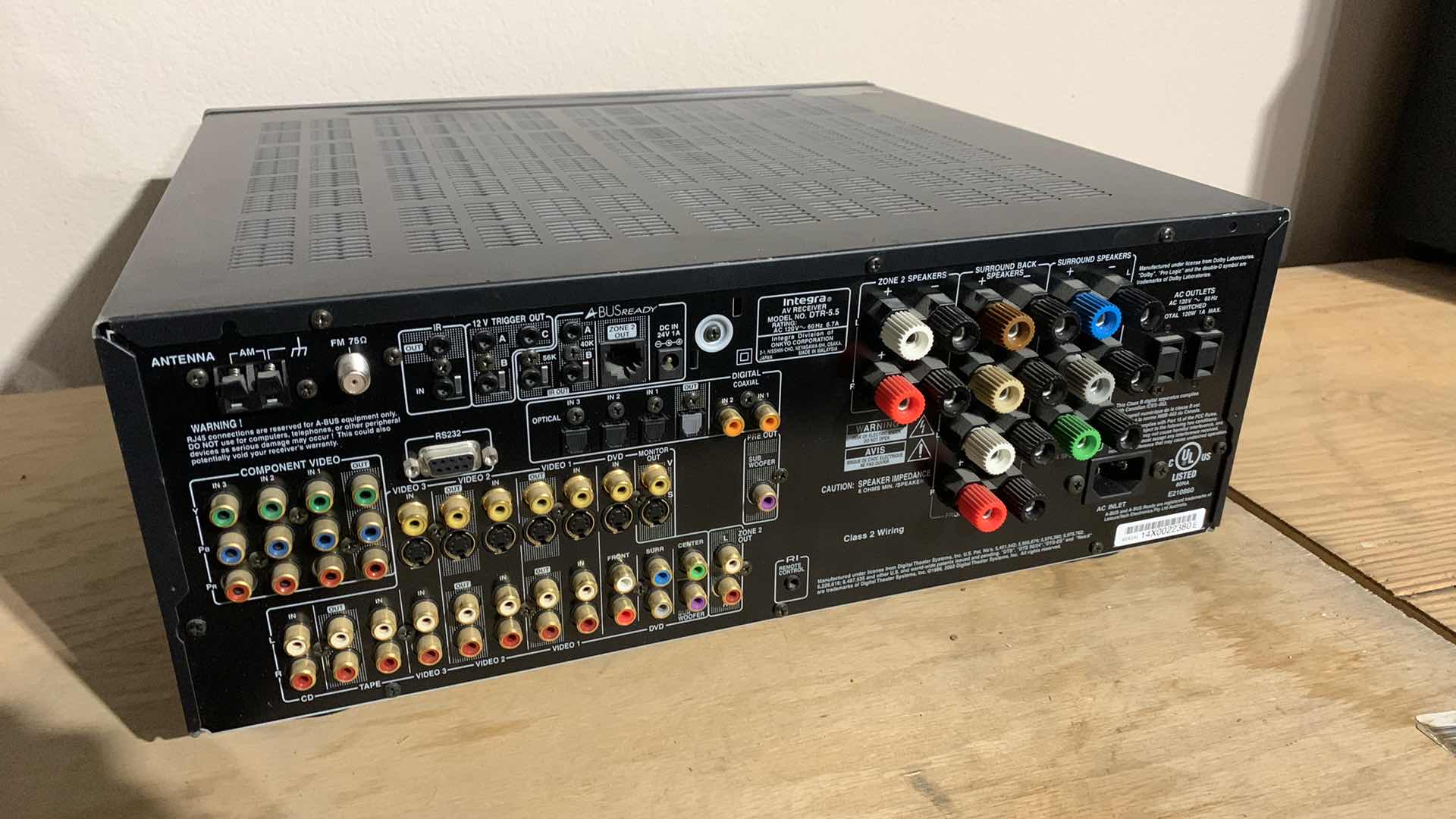 Photo 1 of INTEGRA 5.1 STEREO RECEIVER DTR-5.5