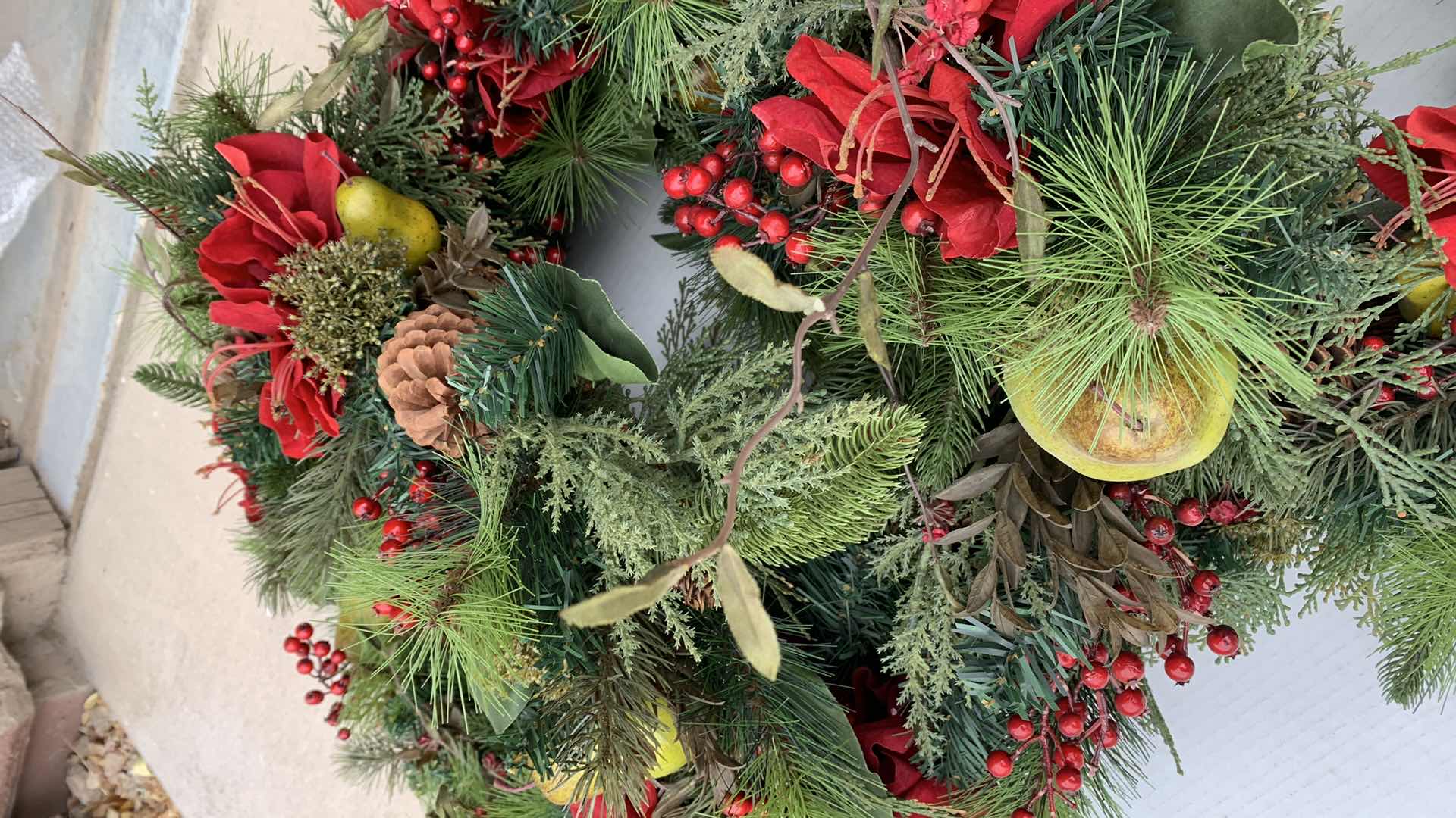 Photo 1 of 3-TWENTY FOUR INCH WIDE CHRISTMAS WREATHS
