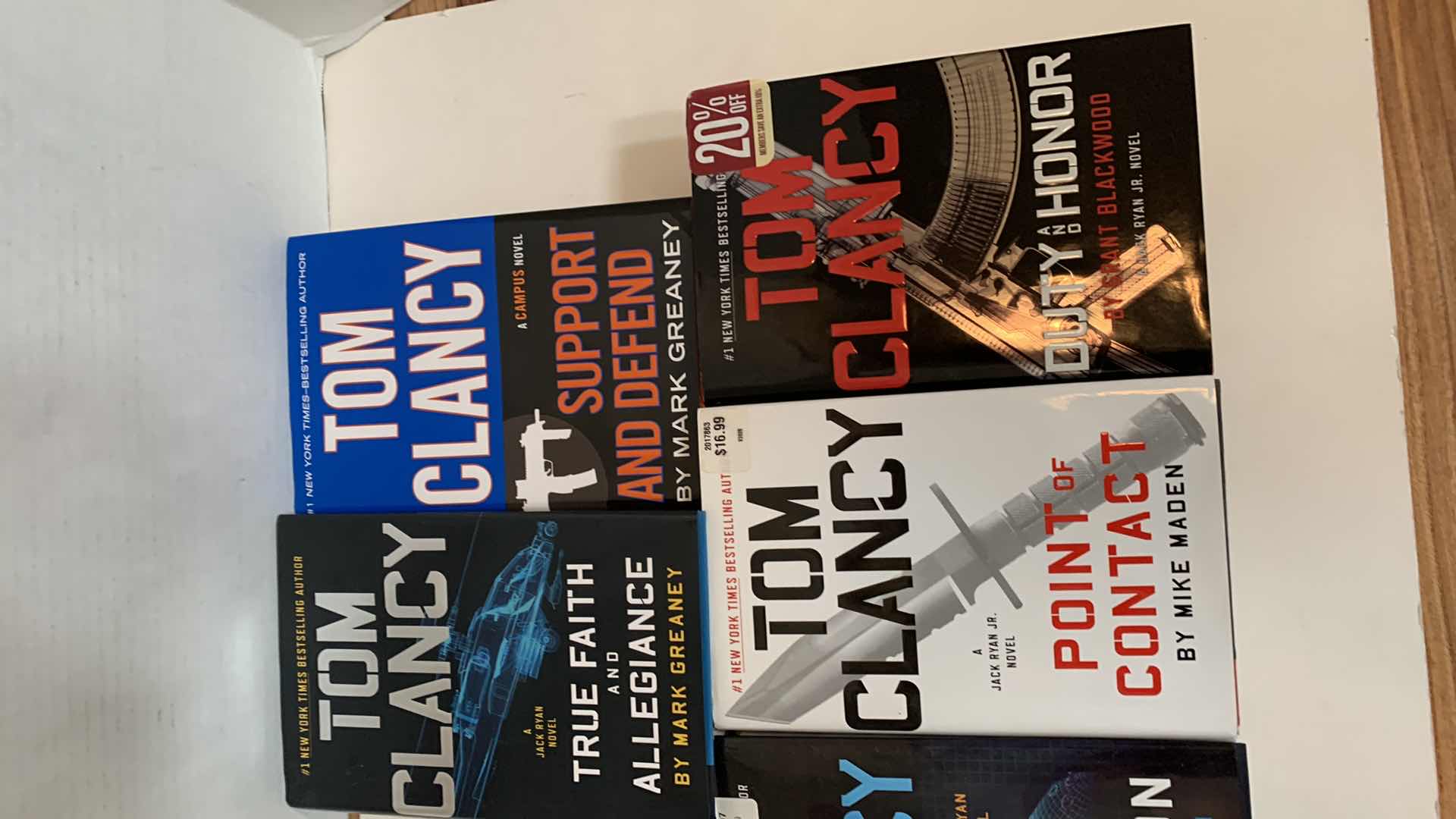 Photo 1 of 4-TOM CLANCY HARD COVER BOOKS