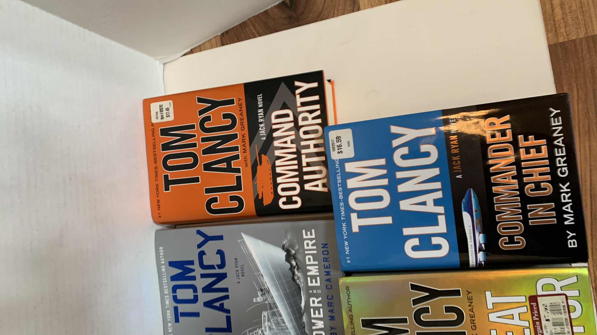 Photo 1 of 5-TOM CLANCY HARD COVER BOOKS