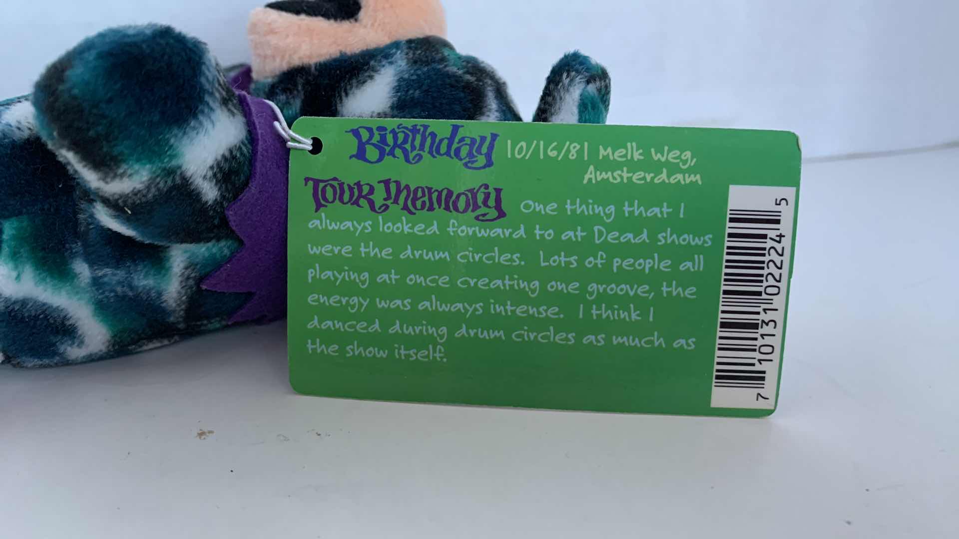 Photo 1 of VINTAGE GREATFUL DEAD BEANIE BEAR RIPPLE