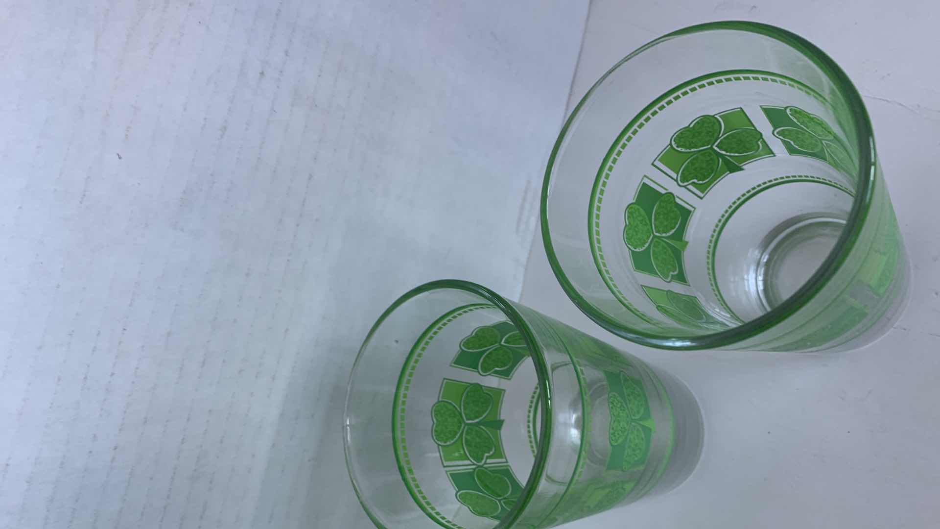 Photo 3 of 4-VINTAGE LIBBEY SHAMROCK BEER GLASSES