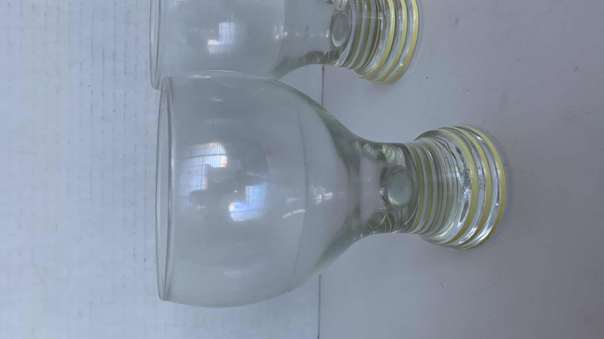 Photo 1 of 3-HOMER LAUGHLIN FIESTA WARE 16 OZ  GOBLETS YELLOW