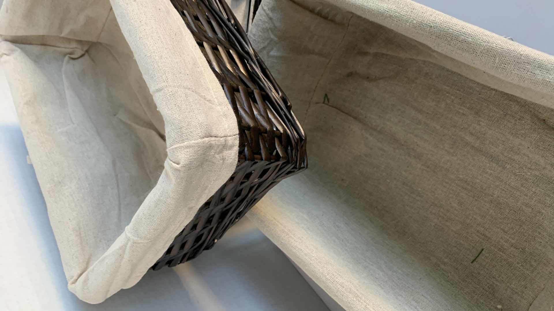 Photo 1 of 3-RATTAN STORAGE BOXES LARGEST IS 15” X 11”