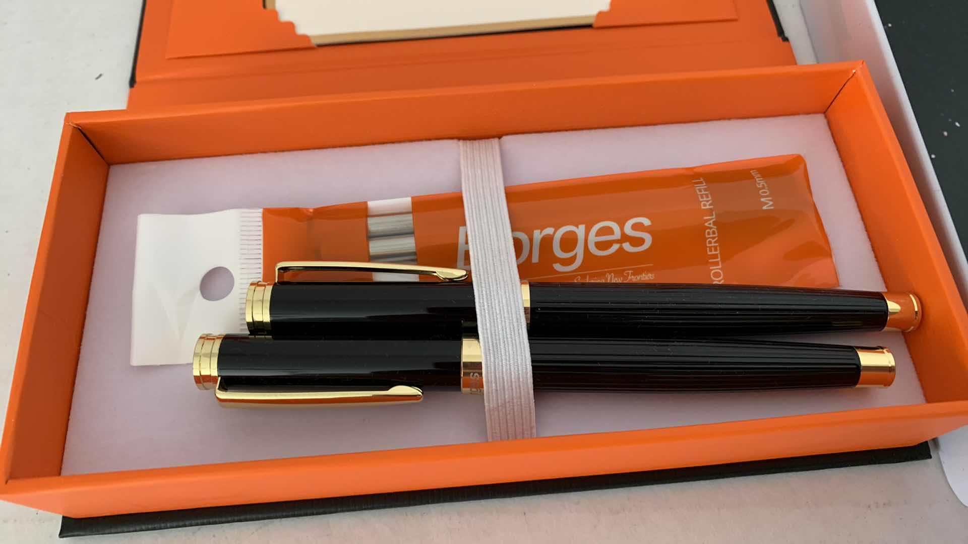 Photo 1 of 2-PEN SETS :BORGES ROLLERBALLS WITH REFILLS AND A STAR WARS DARTH VADER LIGHTSABER PEN