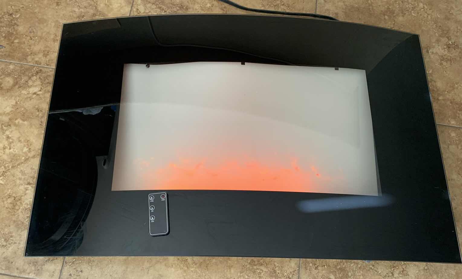 Photo 1 of ELECTRIC FIREPLACE WITH HEATER AND REMOTE CONTROL 35” X 22” SCREEN SIZE, CHIMNEY HOLE MOUNT SIZE