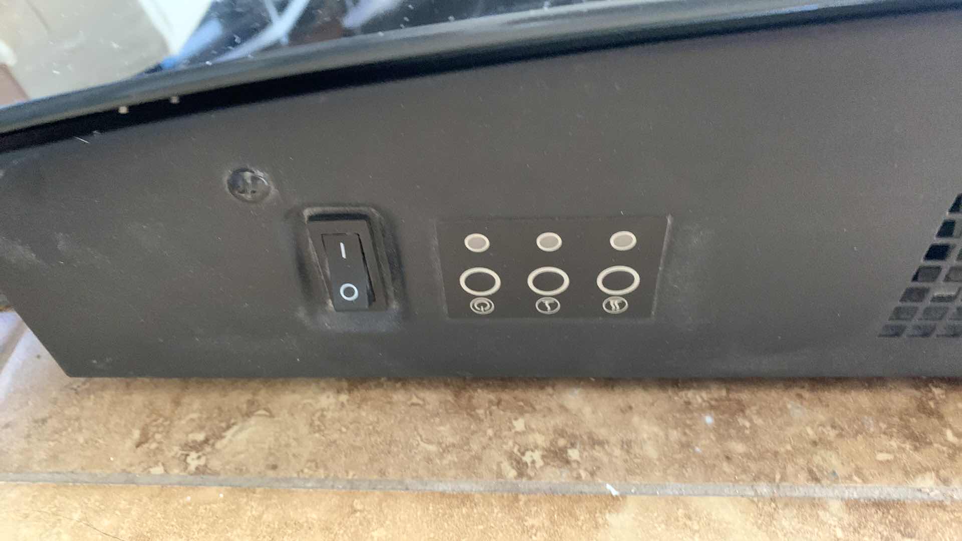 Photo 1 of ELECTRIC FIREPLACE WITH HEATER AND REMOTE CONTROL 35” X 22” SCREEN SIZE, CHIMNEY HOLE MOUNT SIZE