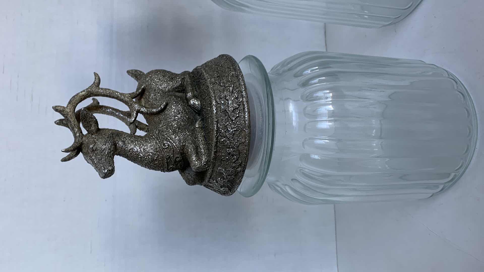 Photo 1 of 2-CHRISTMAS REINDEER INSPIRED COOKIE JAR TALLEST IS 17”