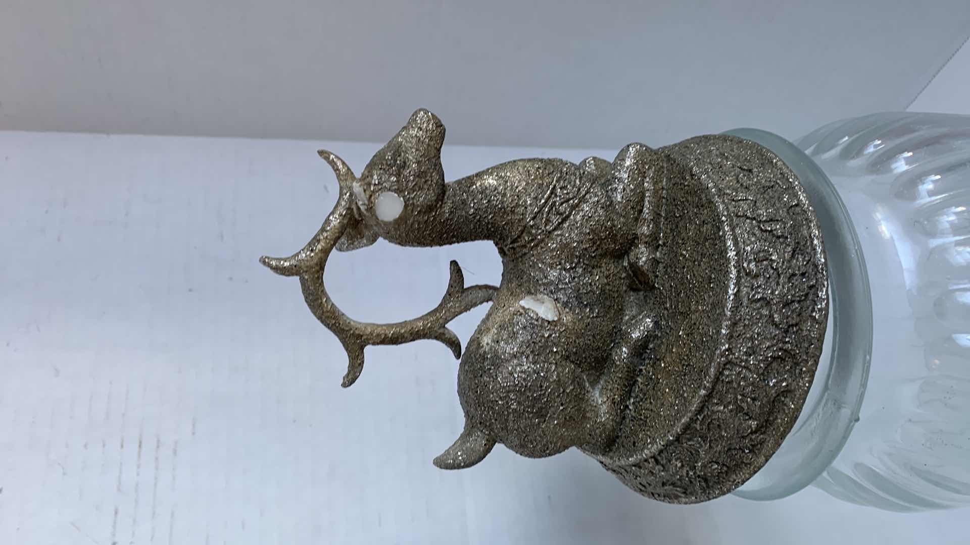 Photo 1 of 2-CHRISTMAS REINDEER INSPIRED COOKIE JAR TALLEST IS 17”