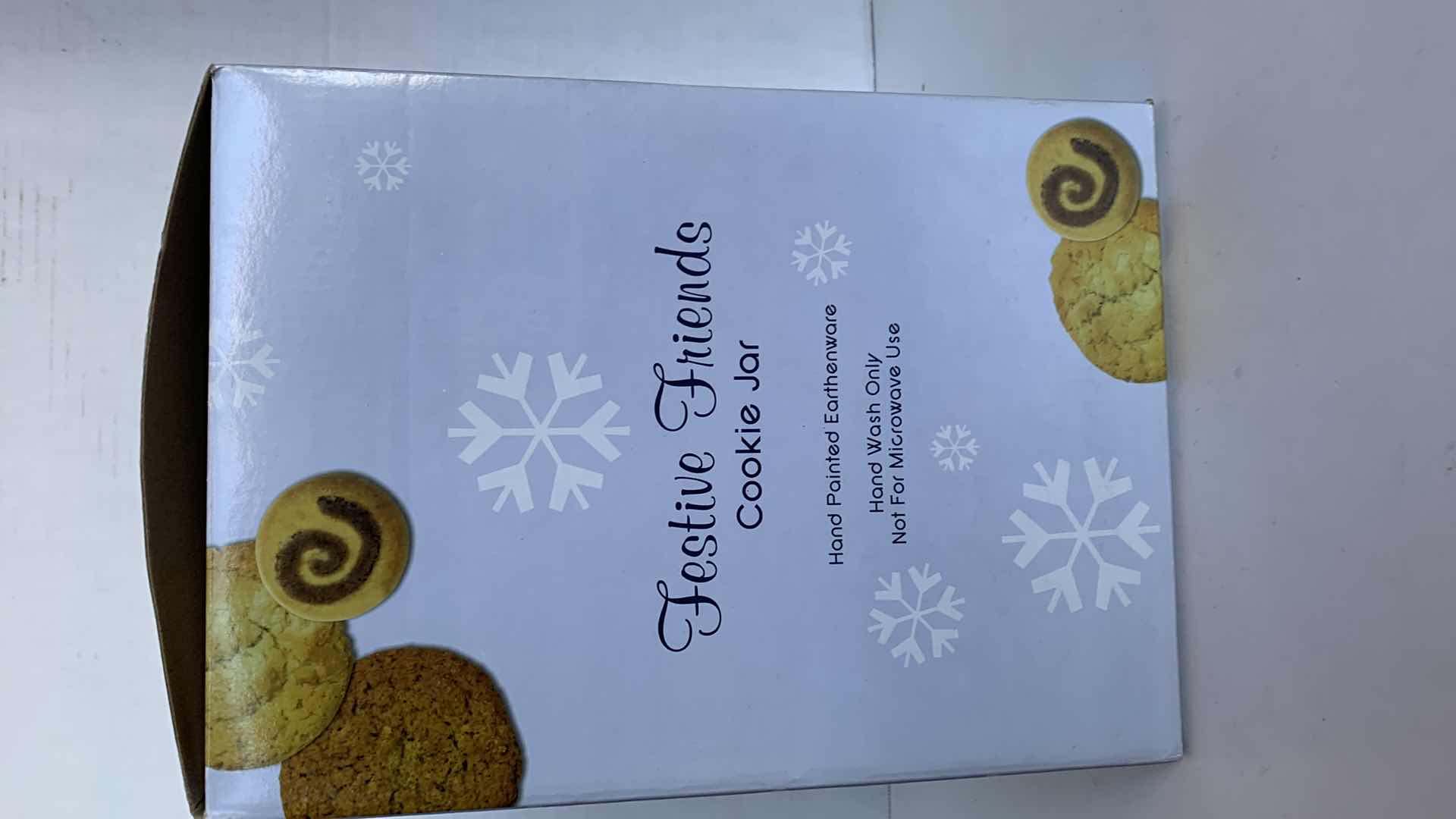 Photo 1 of SAKURA FEASTIVE FRIENDS CHRISTMAS SNOWMAN HAND PAINTED EARTHENWARE COOKIE JAR