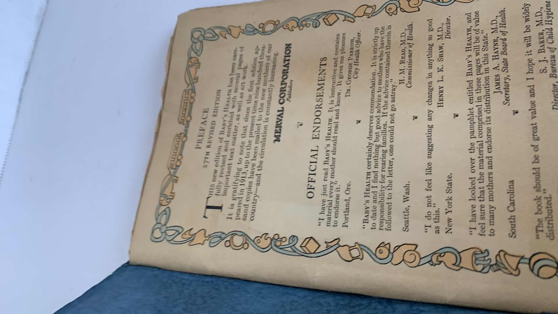 Photo 1 of ANTIQUE BABYS HEALTH BOOK 1916