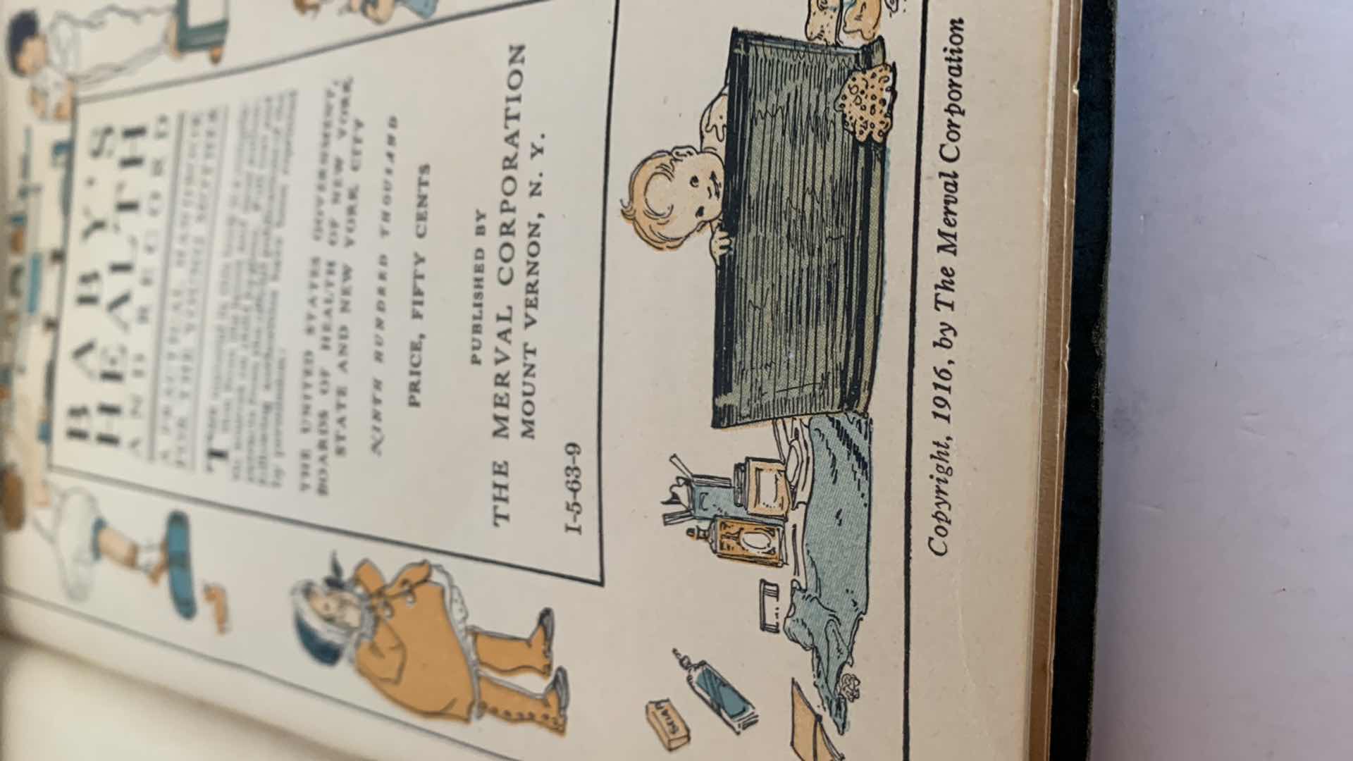 Photo 1 of ANTIQUE BABYS HEALTH BOOK 1916