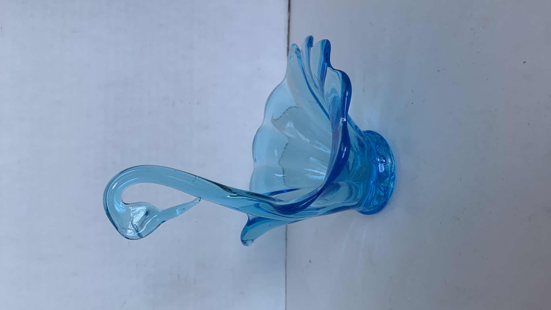 Photo 1 of HAND BLOWN BLUE DOVE GLASS DECOR 8” TALL
