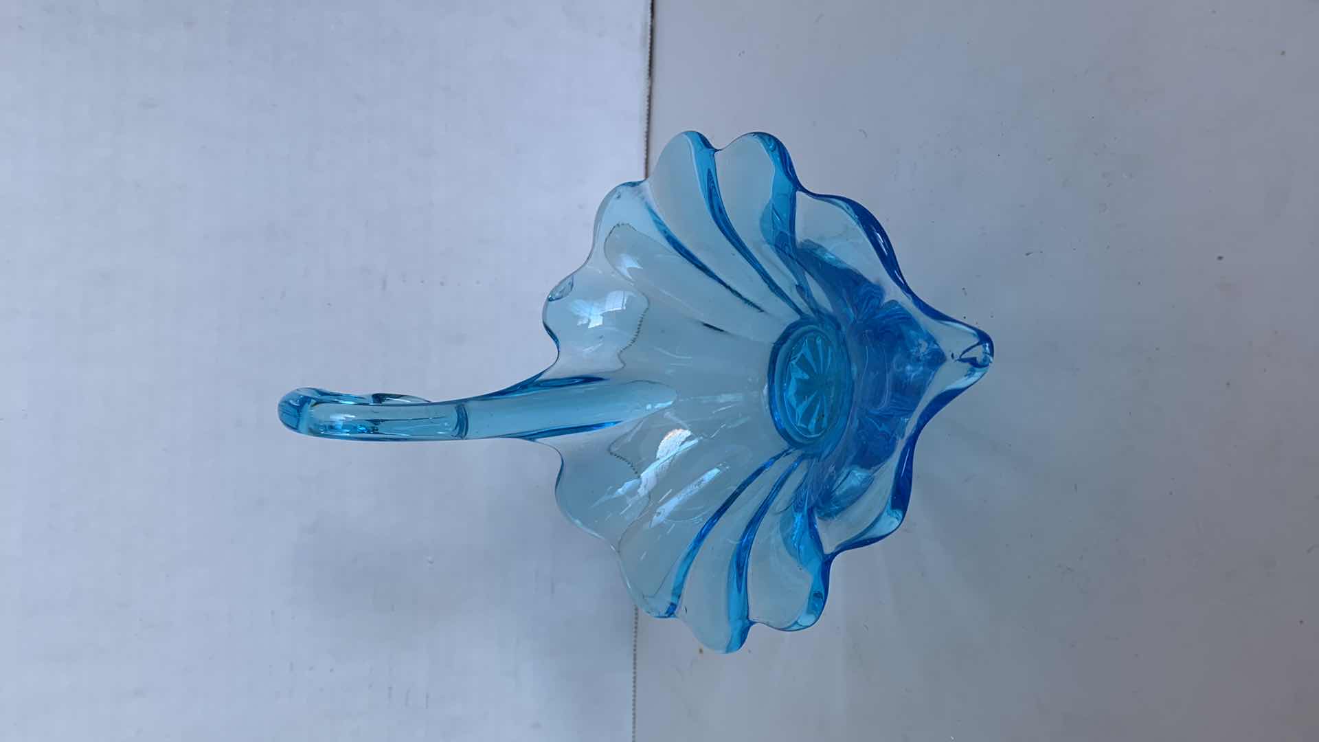 Photo 1 of HAND BLOWN BLUE DOVE GLASS DECOR 8” TALL