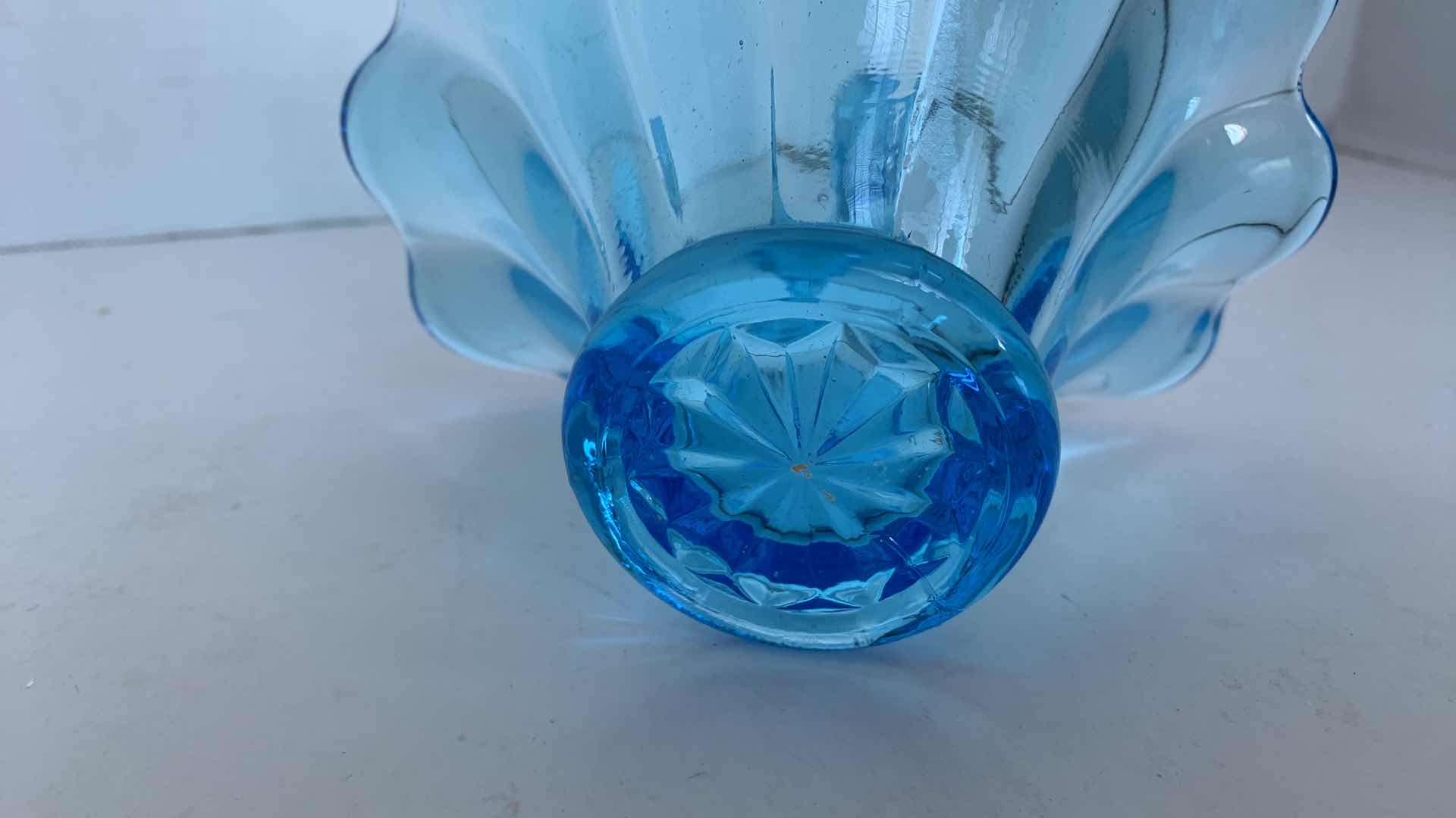 Photo 1 of HAND BLOWN BLUE DOVE GLASS DECOR 8” TALL