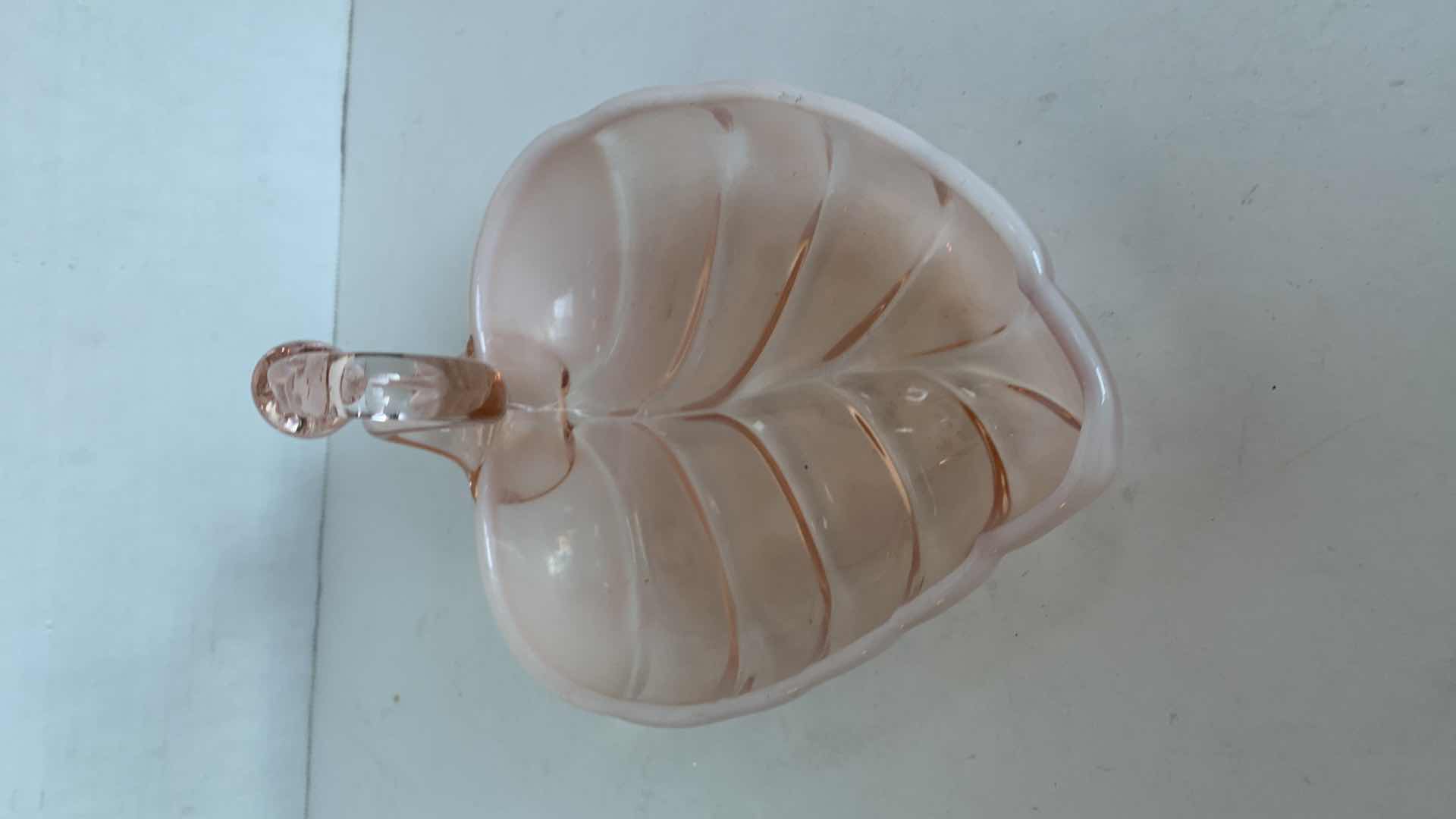 Photo 1 of HAND BLOWN PINK SWAN CANDY BOWL 6” TALL