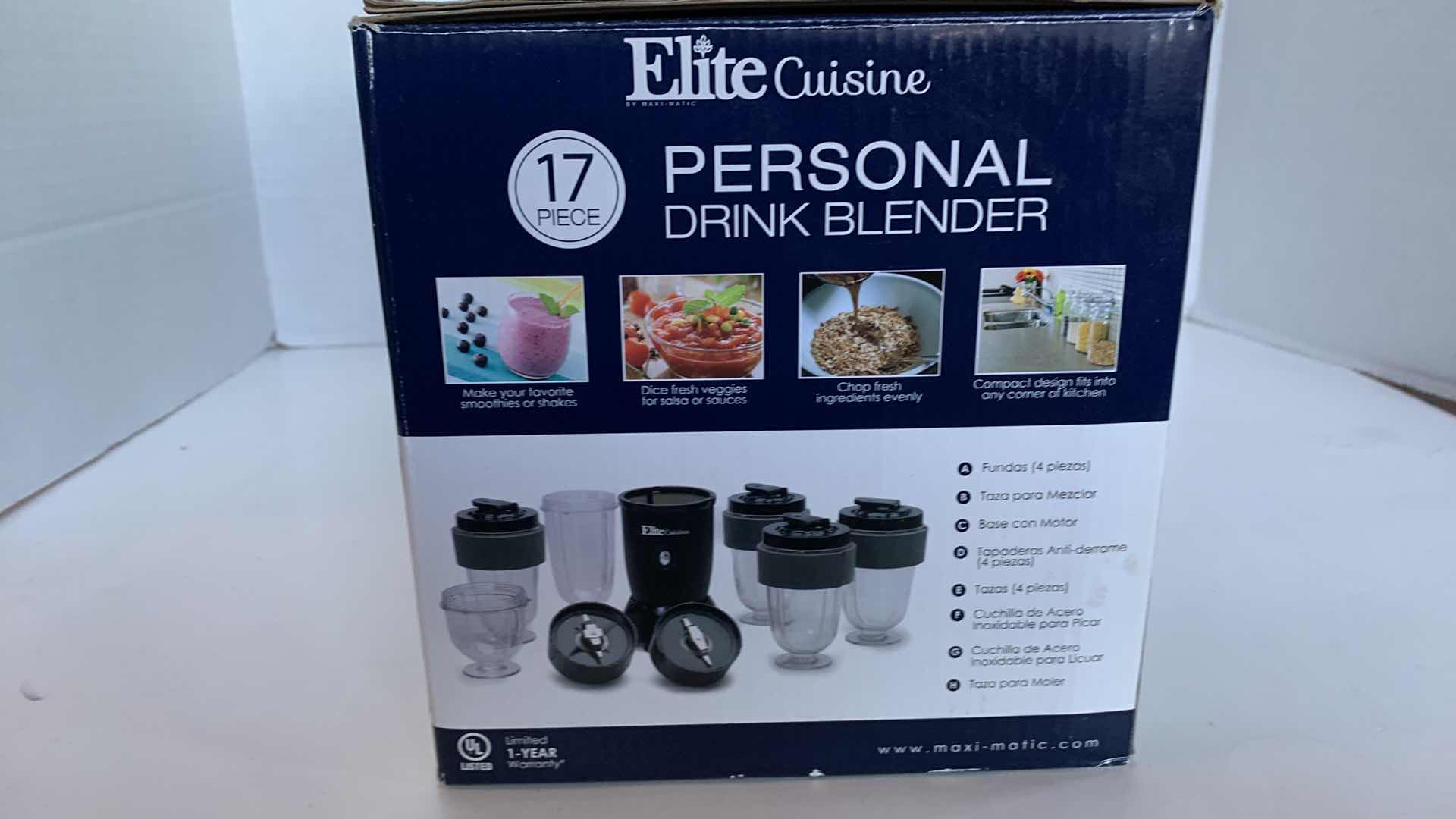 Photo 3 of ELITE CUISINE 17 PIECE PERSONAL DRINK BLENDER