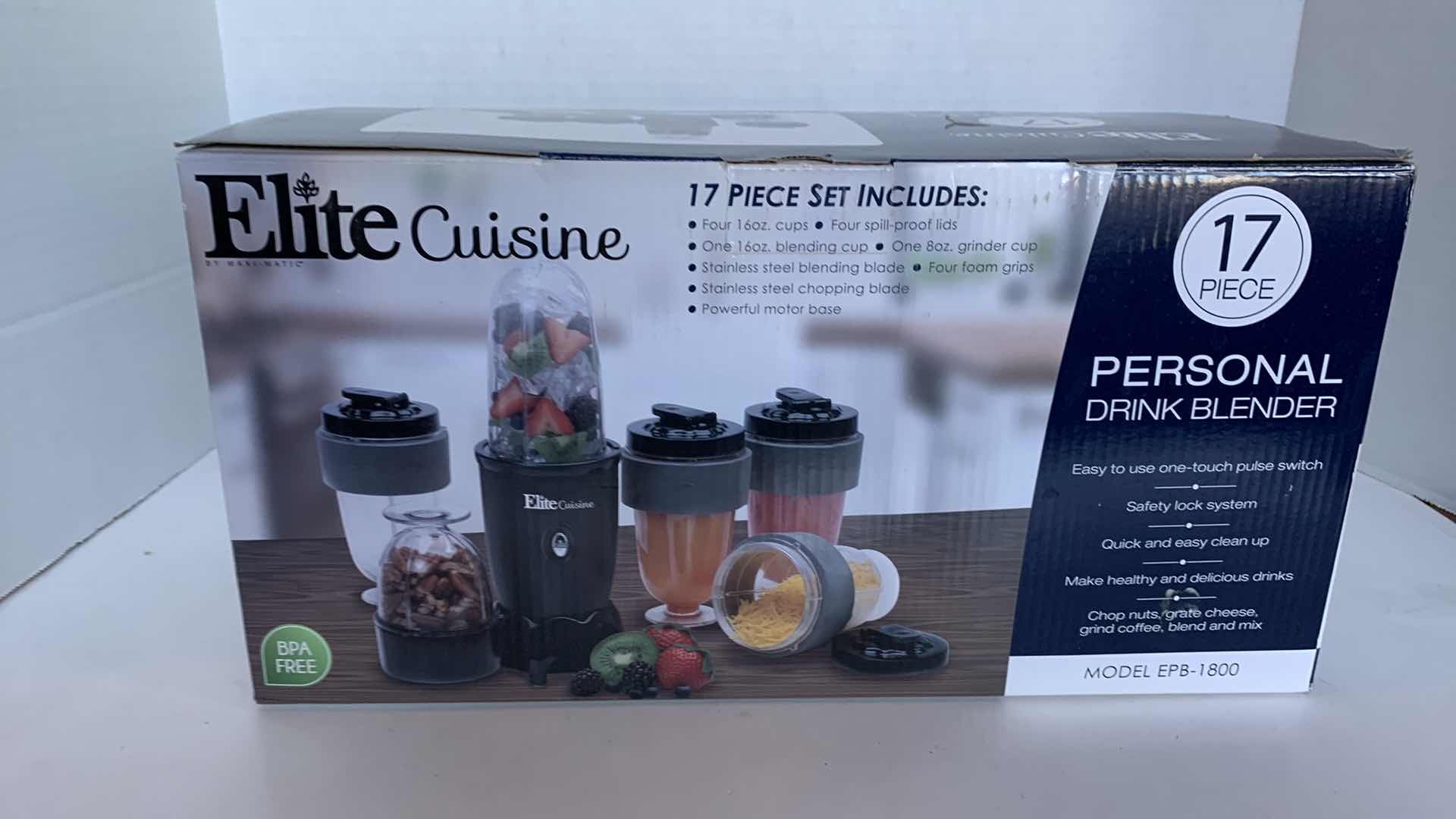 Photo 1 of ELITE CUISINE 17 PIECE PERSONAL DRINK BLENDER