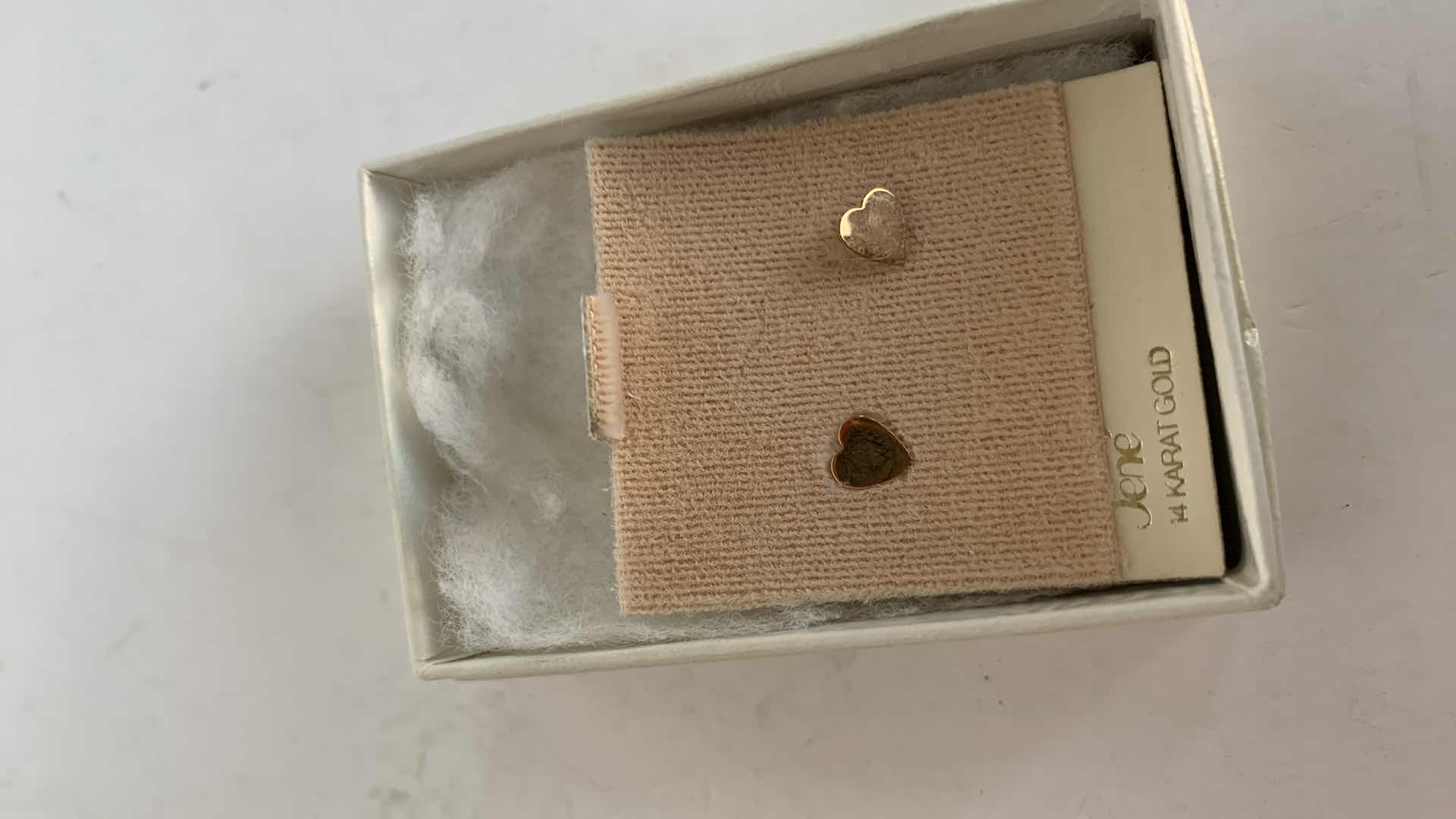 Photo 1 of JENE 14K HEART POST EARRINGS
