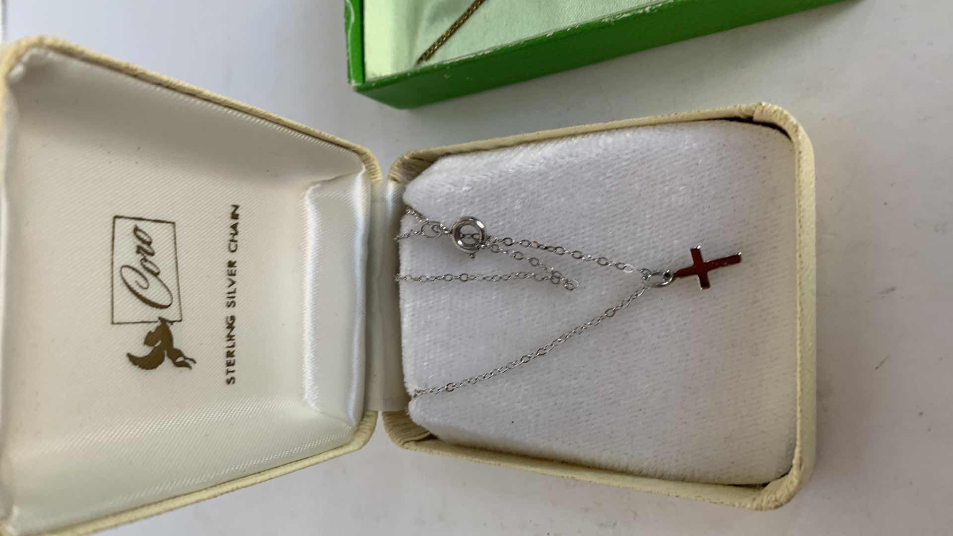 Photo 1 of STERLING SILVER CROSS AND GOLD FILLED CROSS NECKLACE