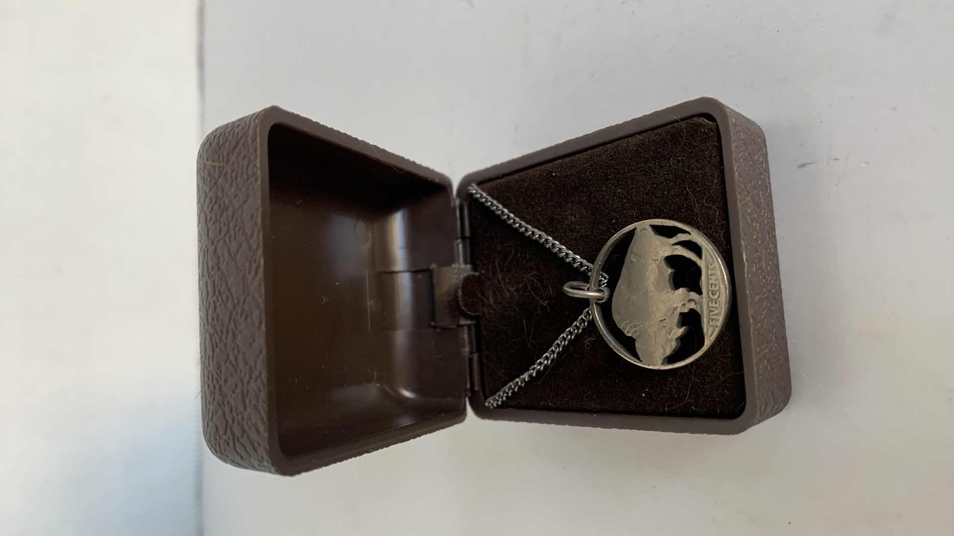 Photo 1 of HAND CARVED UNITED STATES BUFFALO NICKEL PENDANT WITH CHAIN